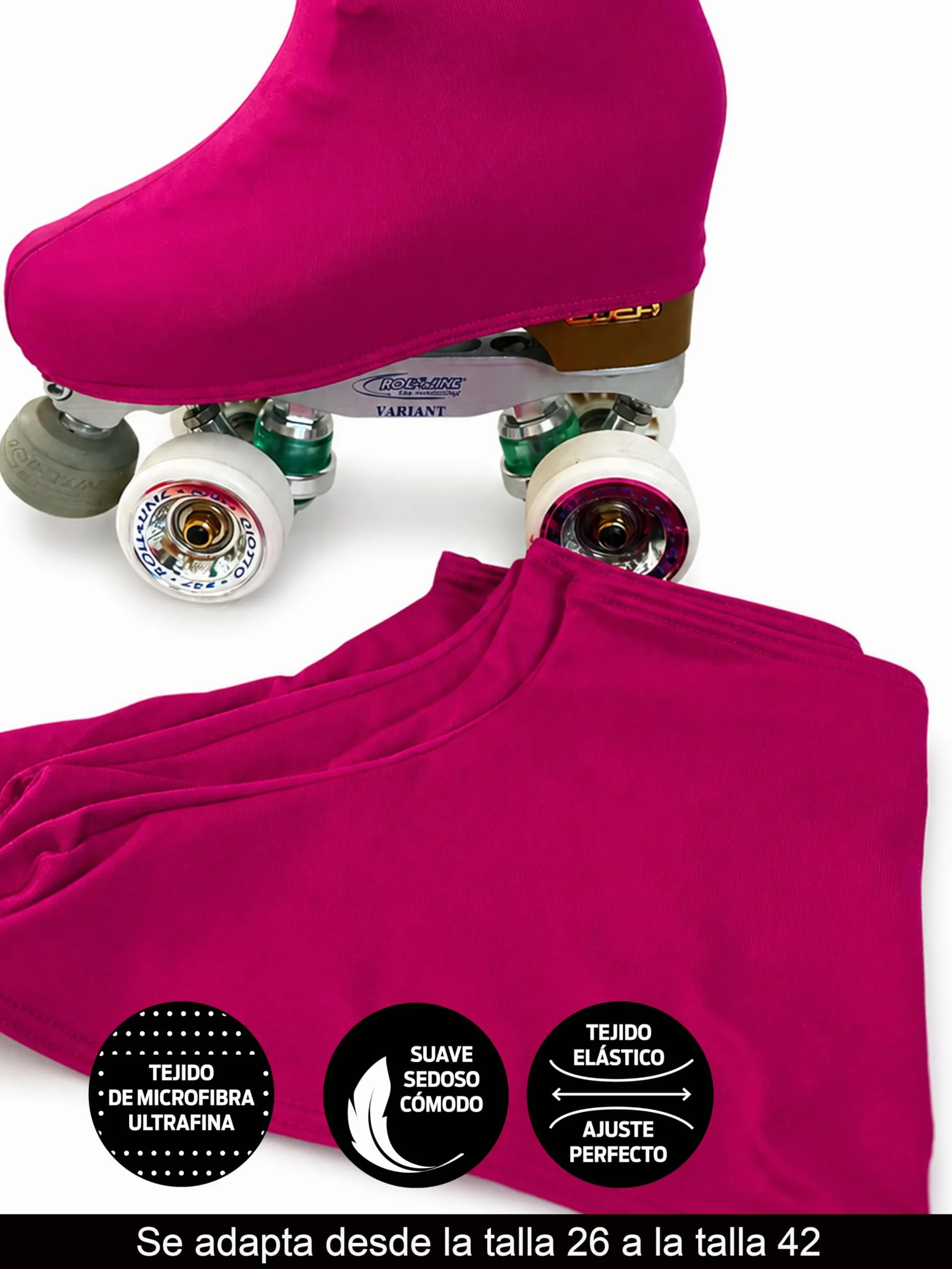 CRL Genérico Cubre patín para niña y Mujer, Funda PatinSkate, Professional Skating, Patinaje Hielo,artístico o en línea. 180 Densidad. Talla Universal Adulto y niños. Color Fucsia
