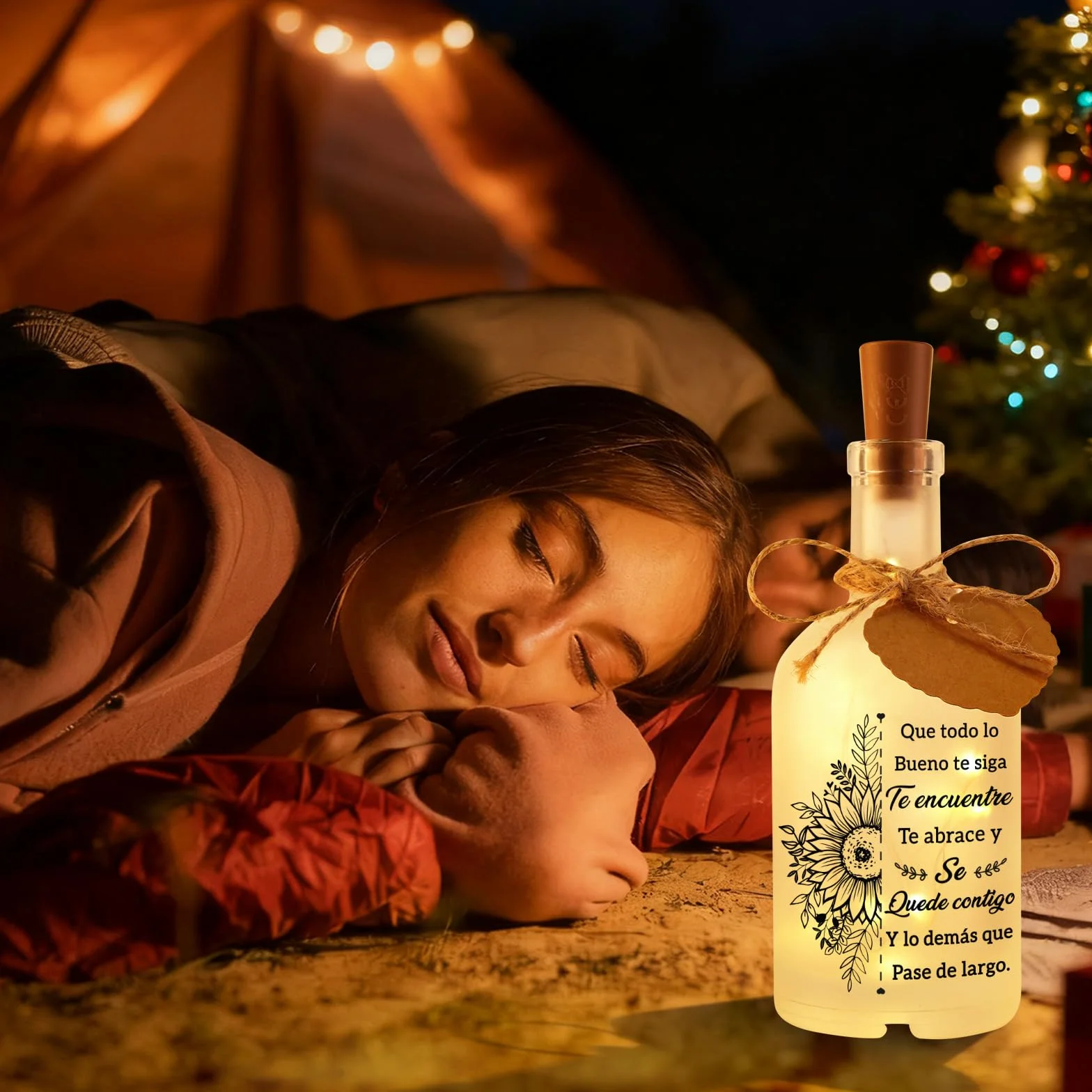 Lámpara de Botella Regalos Navidad Originales para Mujer, Regalo de Reyes Mujer Cumpleaños