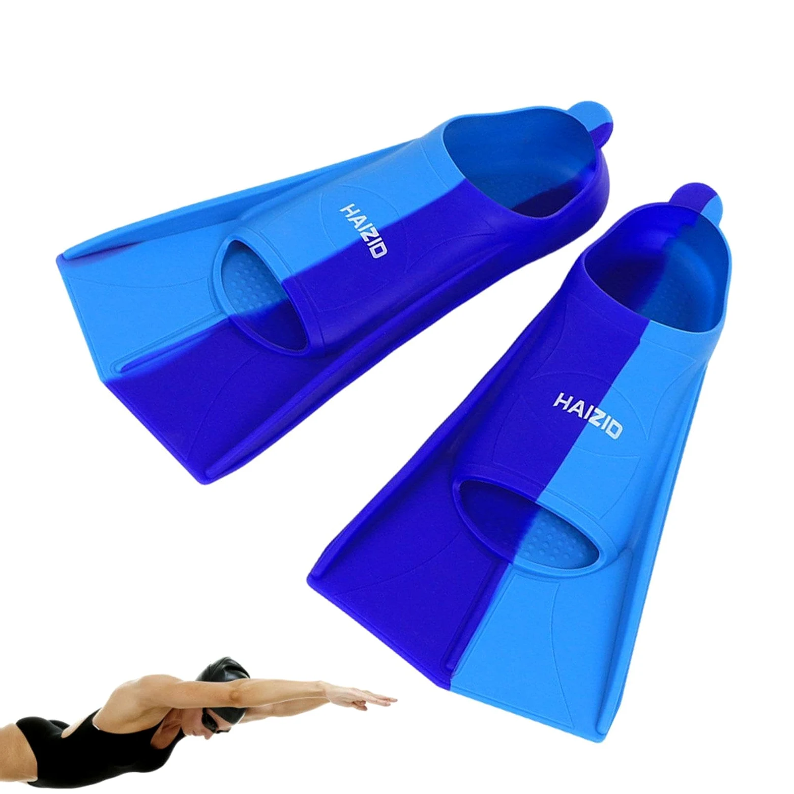 Aletas de natación – Equipo de natación de silicona suave, coloridas ayudas de natación para esnórquel | Aletas de natación antideslizantes con capa protectora, cómodas aletas de capa protectora para