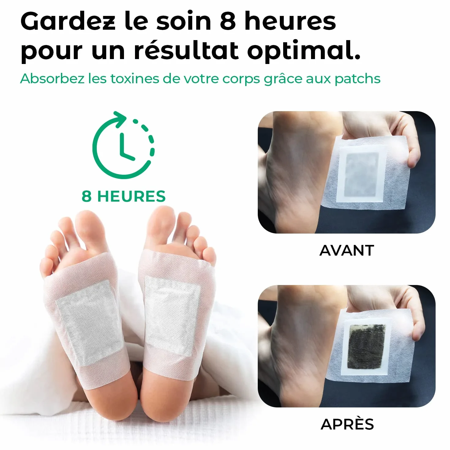 Rissler 10 Parche Detox Pies Nueva Receta Mejorar Calidad Sueño Parches Desintoxicantes Plantares 100% Natural Jengibre