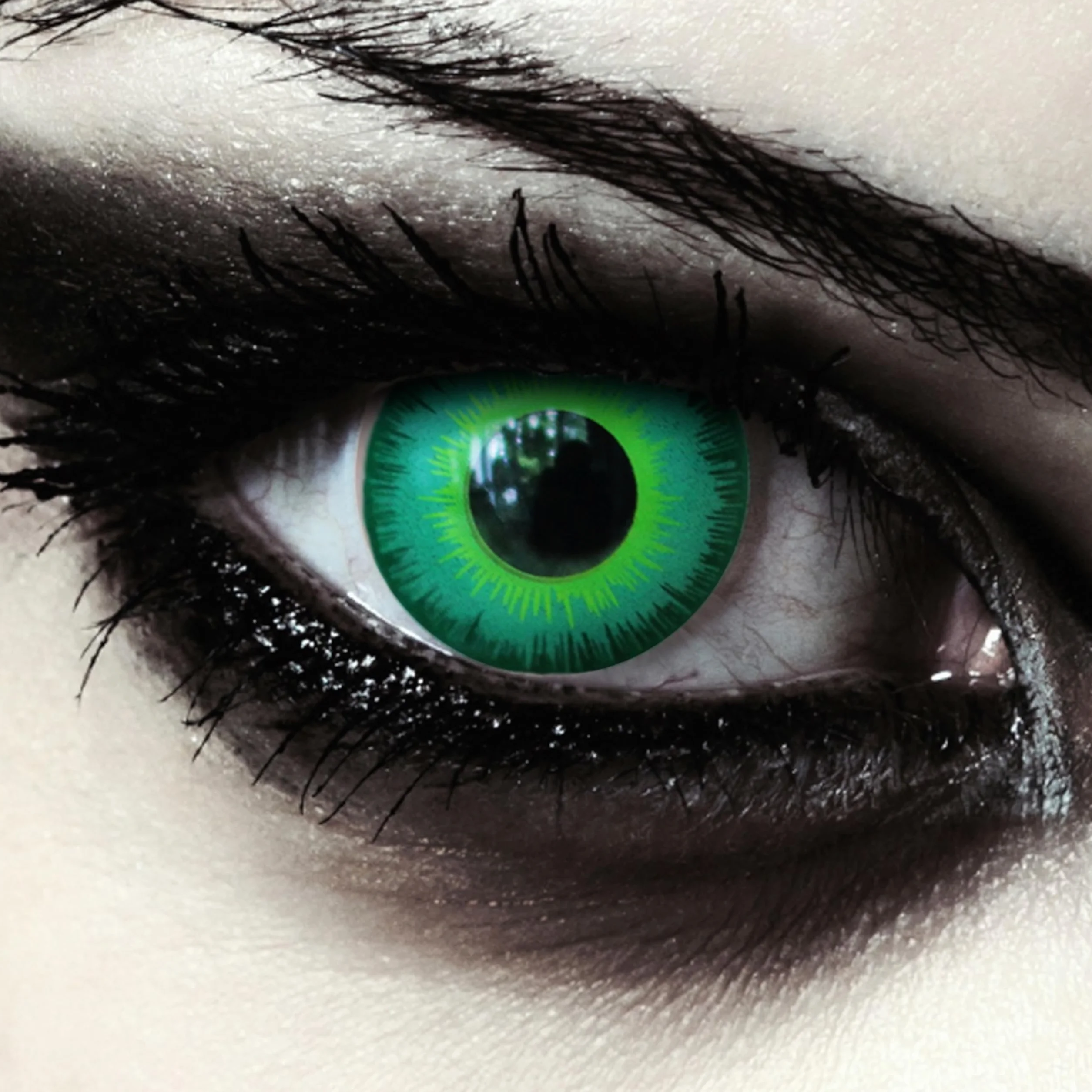 Lentillas de color verde Cosplay Halloween disfraces duende sin graduación Green Elfe