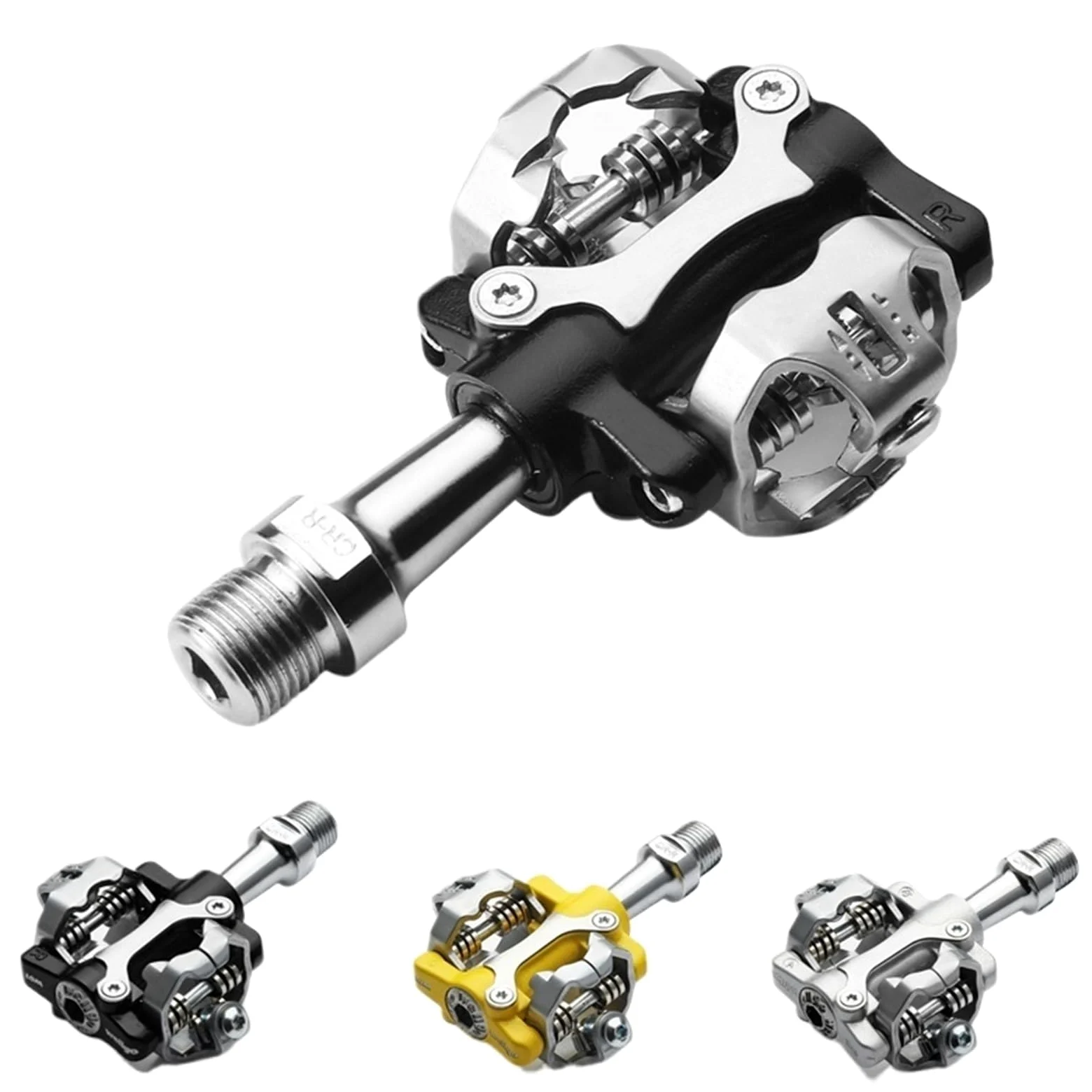 Genérico Compatible con Pedales de Bicicleta automáticos wellgo W01 - Pedales de aleación de Aluminio ultraligeros con Eje CR-MO de 9/16" con Tacos for Bicicletas MTB y Touring,Piezas