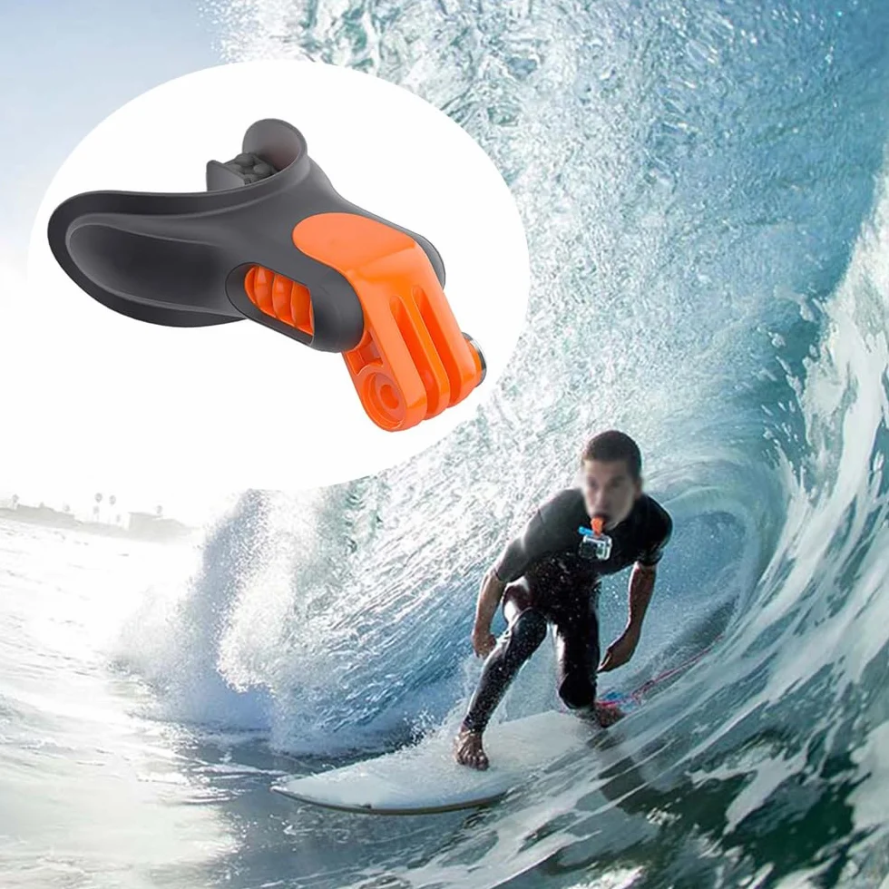 Juego de montaje para cámara de acción, soporte de boquilla para surfear, con correas de seguridad flotantes