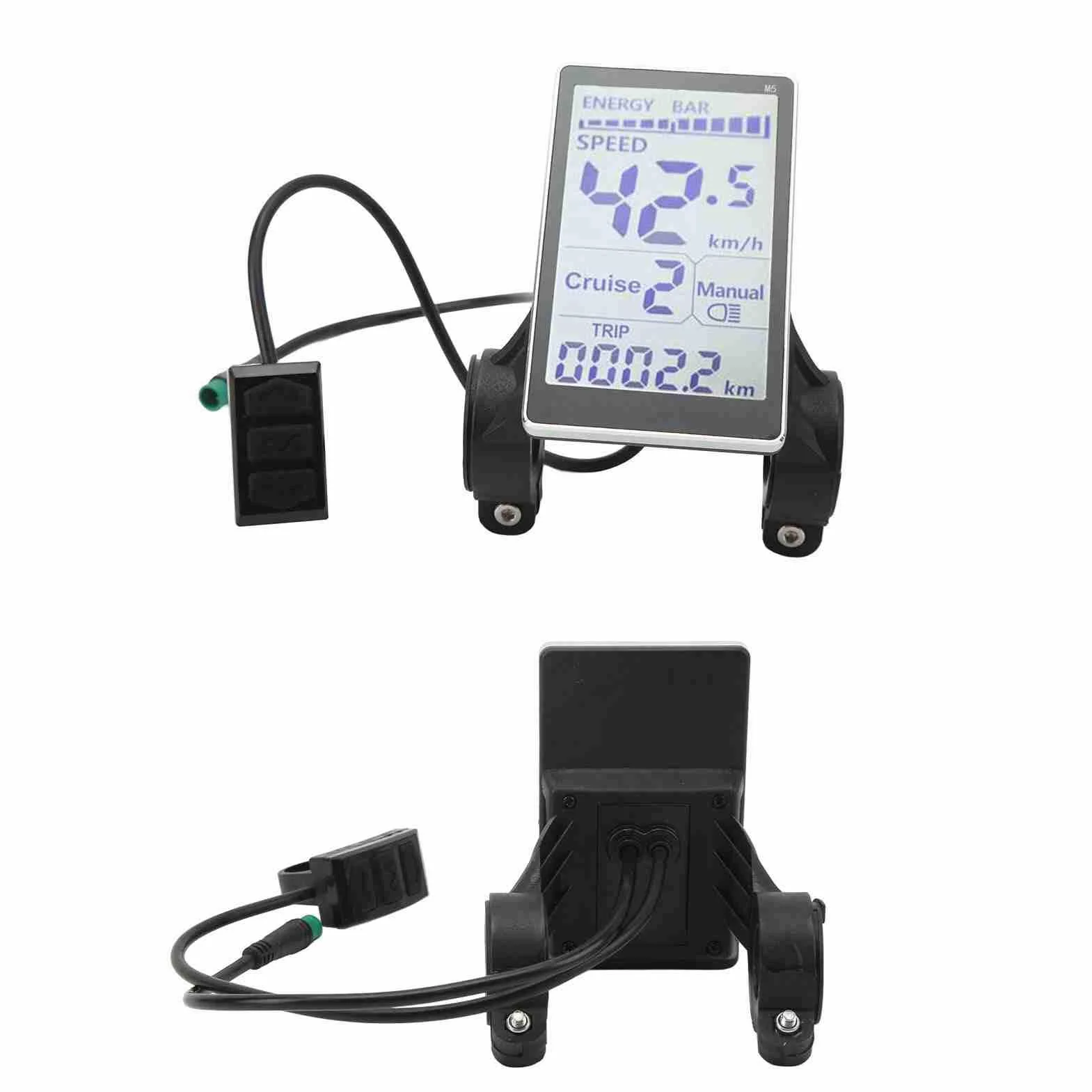 Keenso Pantalla LCD Bicicleta Eléctrica 5 Pines Compatible 24V 36V 48V 60V LED