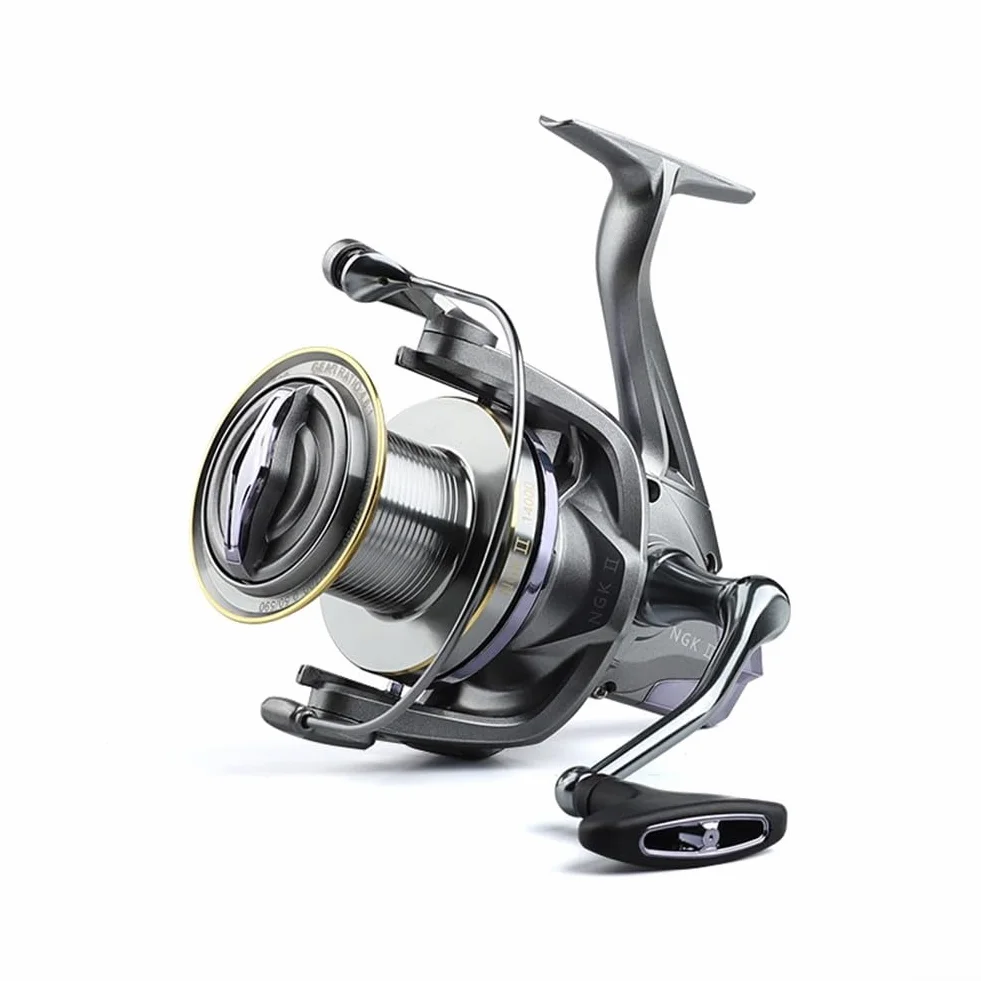 Carrete de pesca serie 8000-14000, rodamientos 17+1, 4.8:1 de alta velocidad, carrete de aleación de aluminio, arrastre de 20 kg, balancín de metal CNC
