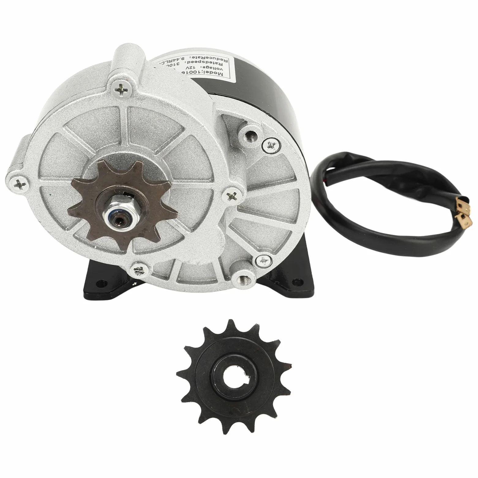 Motor Eléctrico de Reducción de Engranajes Reductor de Motores, 12V 250W 13T 410 Gear para Bicicleta Eléctrica