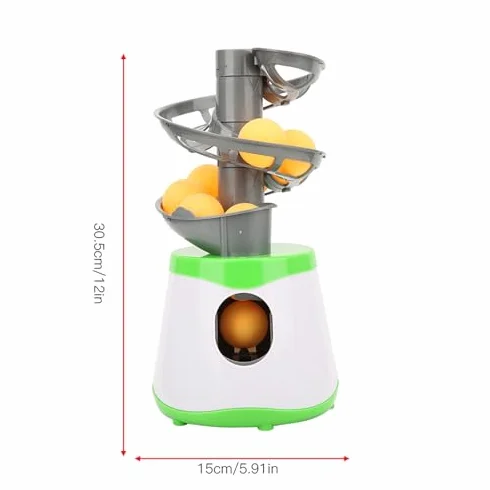 Robot Entrenador de Tenis de Mesa, Lanzador de Pelotas de Ping Pong Automático Abs Portátil con 10 Pelotas de Tenis de Mesa, Equipo de Práctica de Tenis de Mesa para Principiantes que Practican