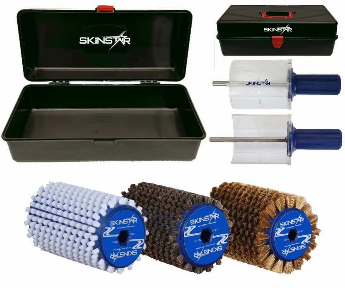 SkinStar Completo Cepillos Set Cepillo Giratorio Worldcup Wachskoffer 6 Piezas