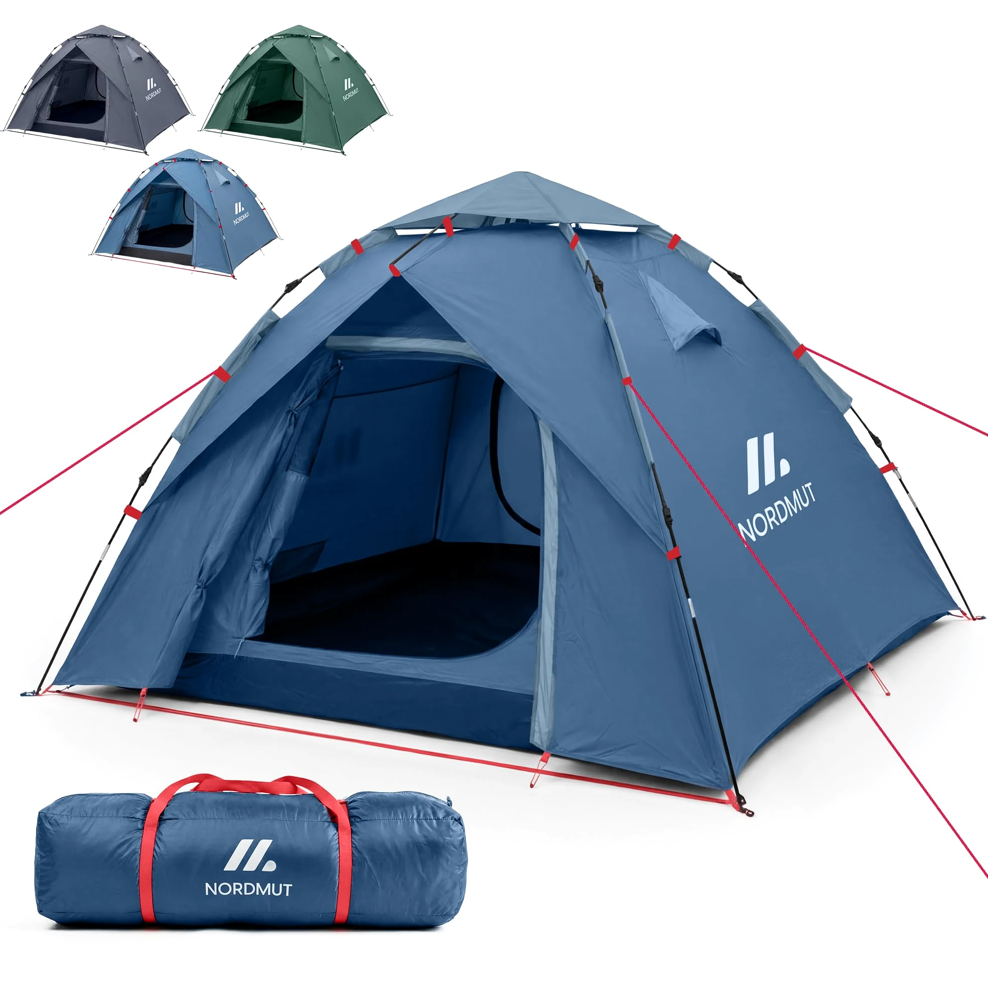 NORDMUT® Tienda Pop-Up 2-4 Personas Impermeable Protección UV Camping
