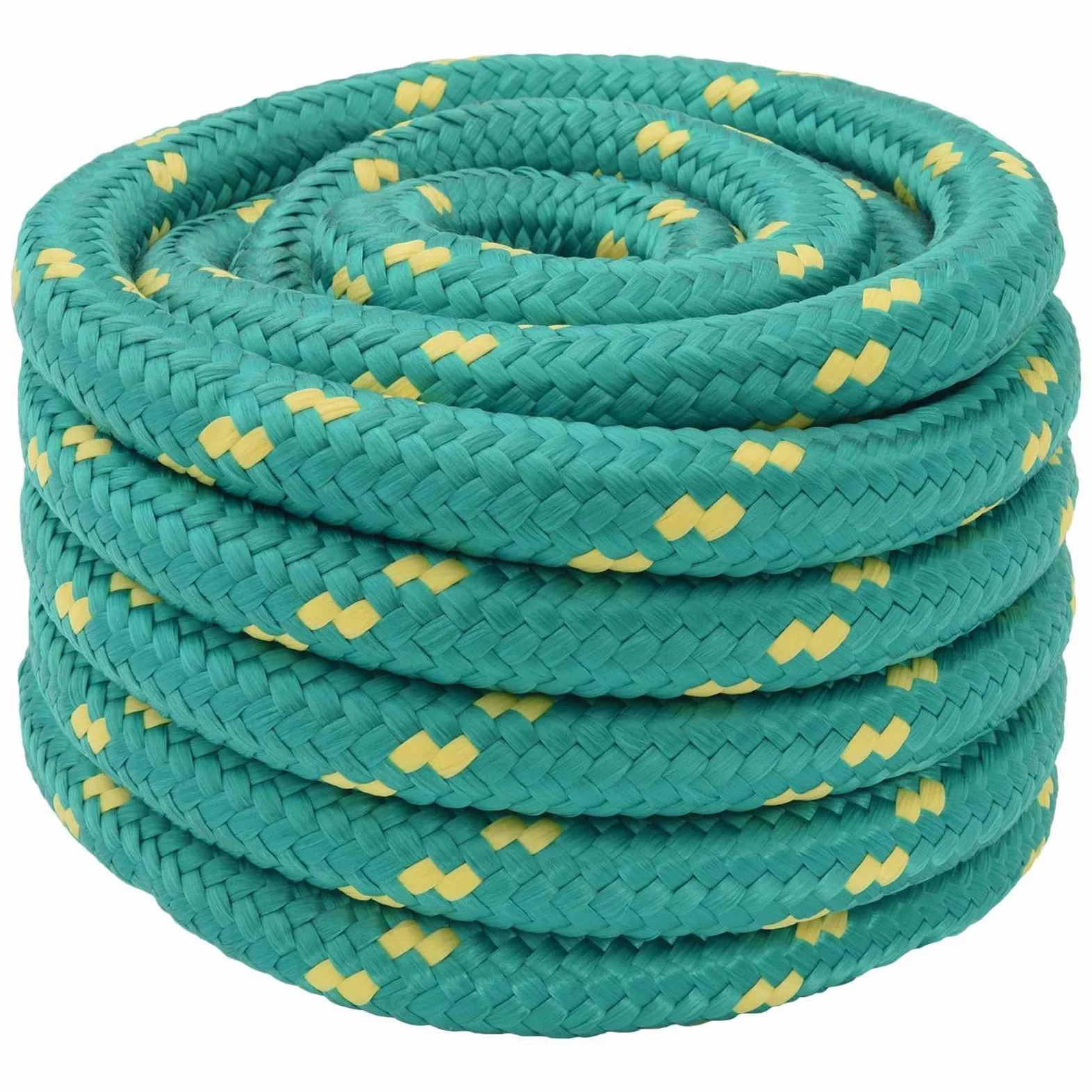 Cuerda de polipropileno de 10 m de longitud, verde, diámetro de 3 cm, para vela, canotaje y yate, resistente a la intemperie y a los rayos UV