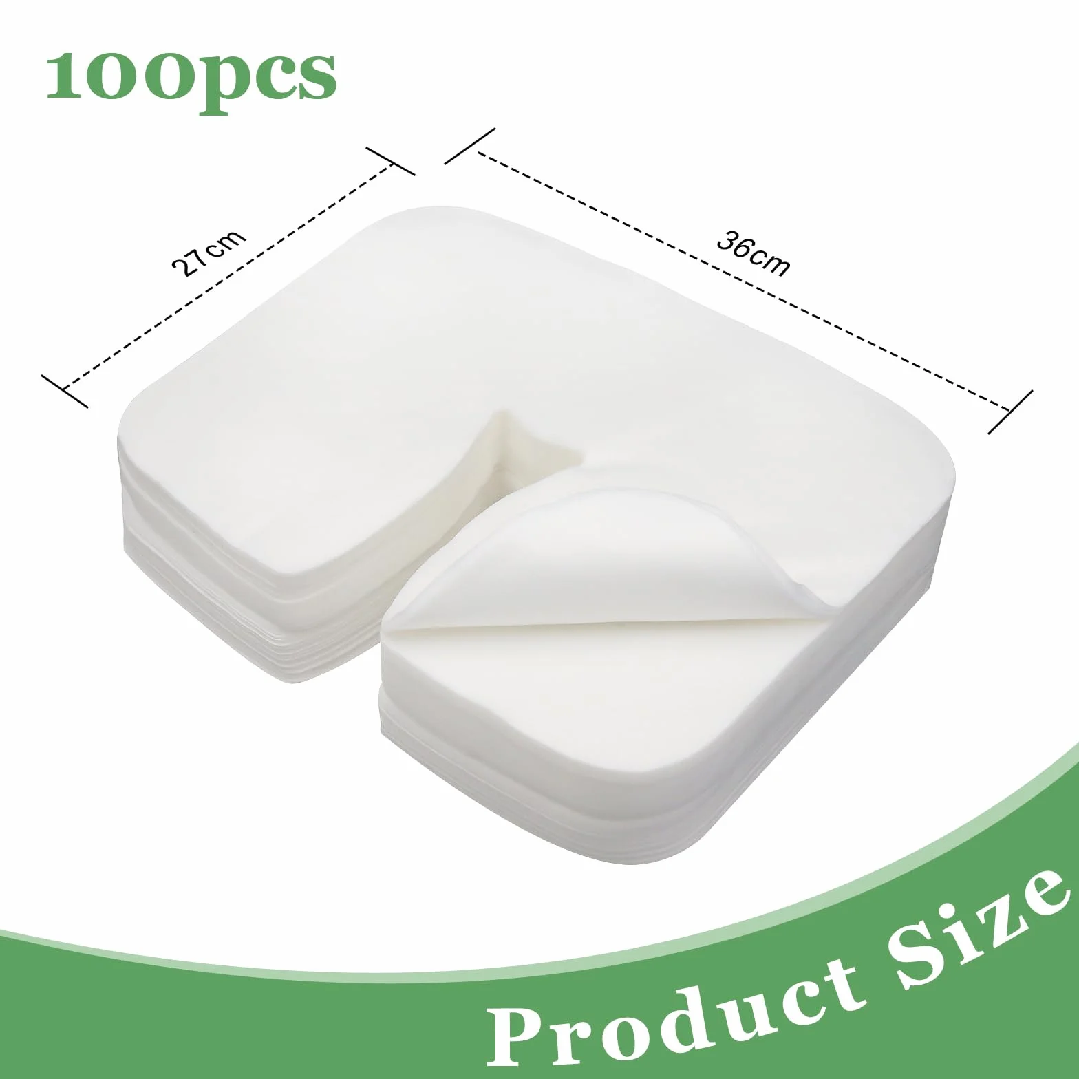 Fundas Desechables para Reposacabezas de Mesa de Masaje 36x27cm para SPA Tatuaje Profesional