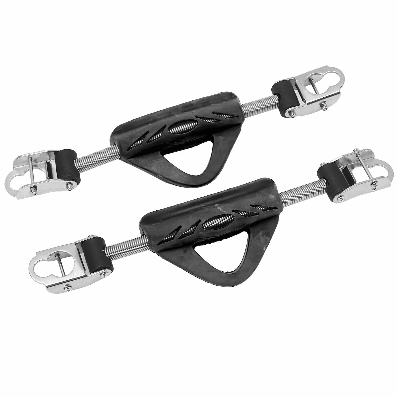 2 Correas de Resorte para Aletas de Buceo, Acero Inoxidable 316, Doble Uso, con Hebillas, para Jet Fin (OMS).