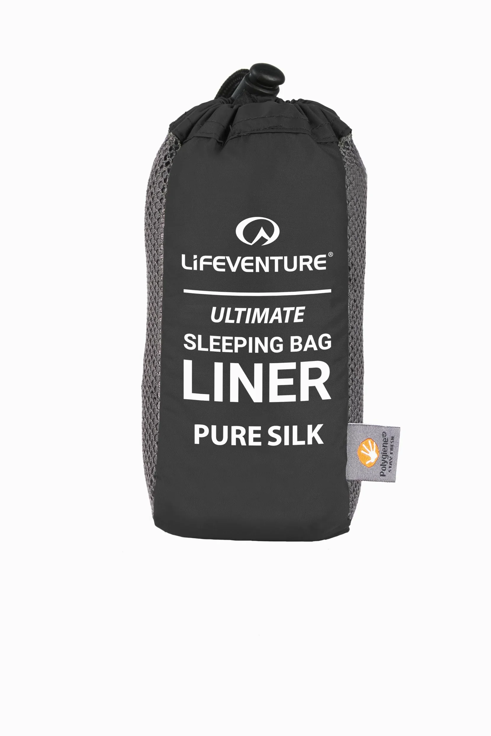 Lifeventure Forro para Saco de Dormir 100% Seda, sábana de Viaje y Camping con Polygiene para Usar Solo o para añadir Calidez al Saco de Dormir, Ligero de 160 g y tamaño de Paquete pequeño (Forma de