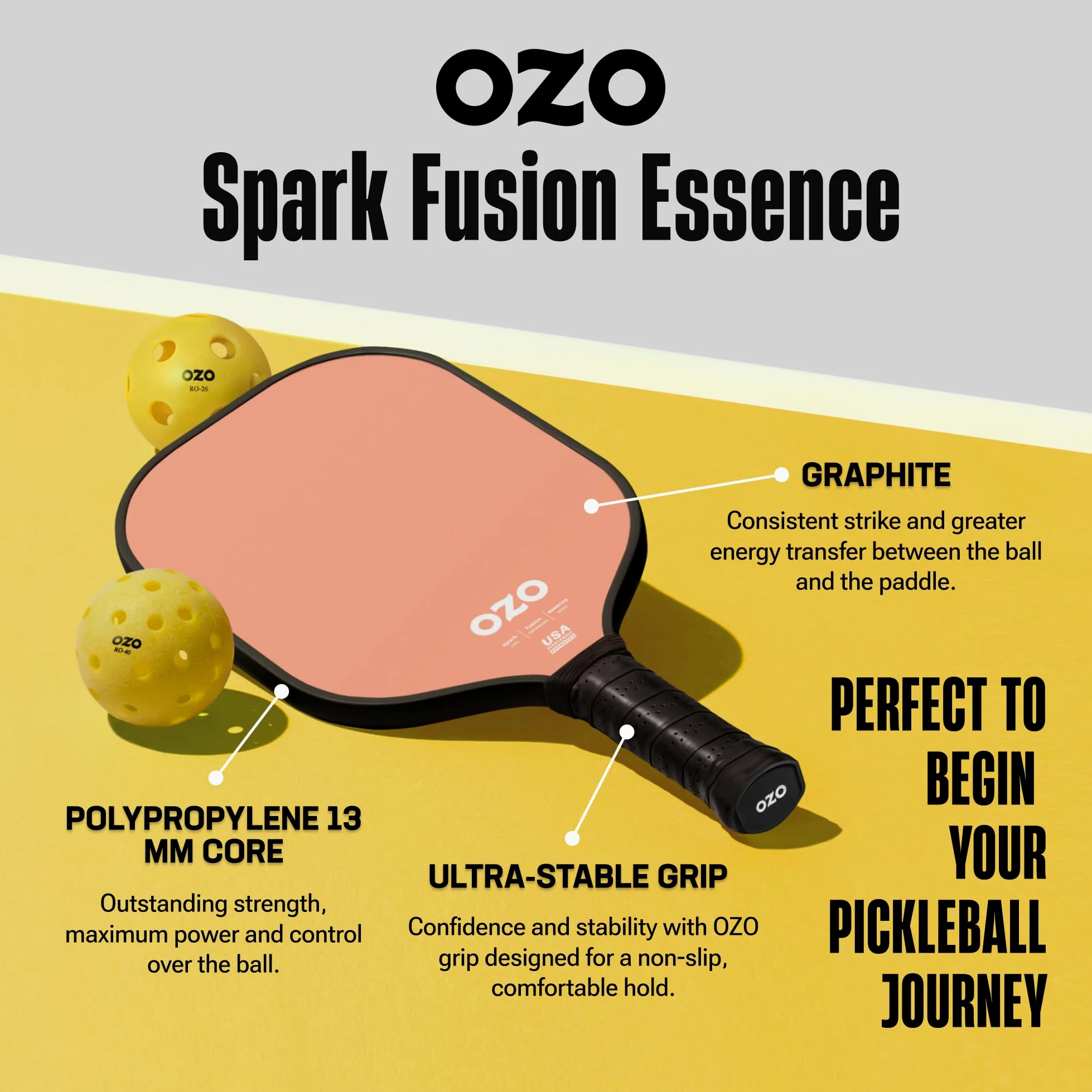 OZO Pickleball Set of 4 Paddles - Paddle Unisex Adulto