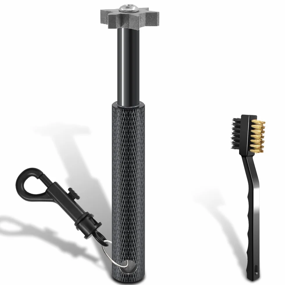 SENHAI Rascador y Cepillo para Palos de Golf, Kit de Limpieza y de Afilado para Ranuras Cabeza Hierros, Accesorios de Golf