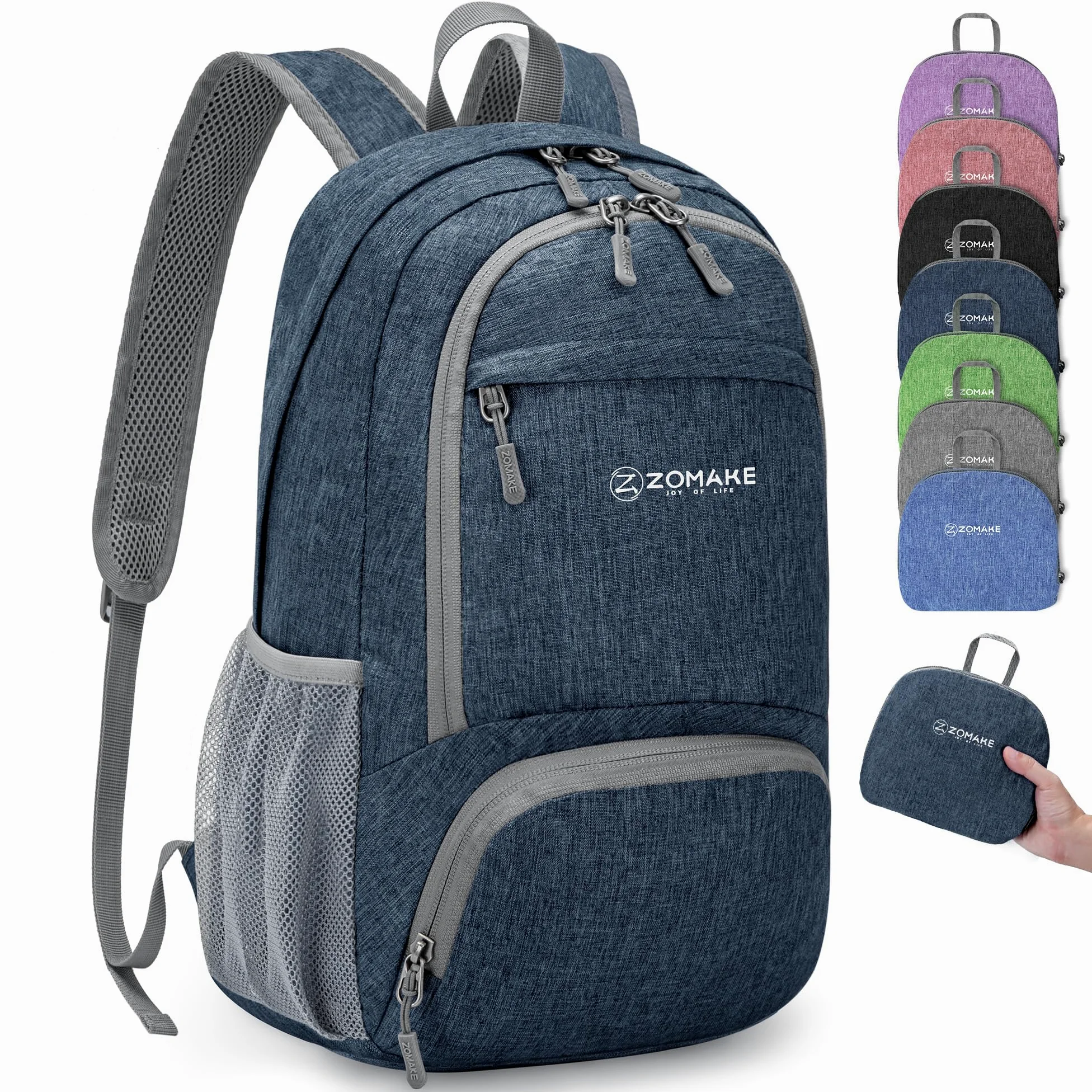 ZOMAKE Ultraligera Pequeña 20L Mochila Plegable para Senderismo Montaña Excursion Mochilas Ligeras Viajar para Hombre Mujer