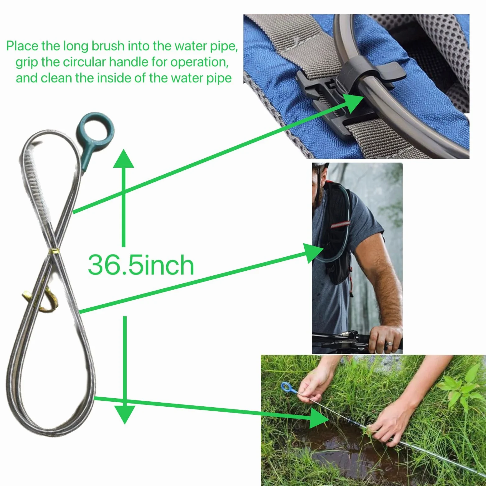 Kit de limpieza de vejiga de agua, tabletas de limpieza de vejiga, secador de vejiga, hecho de acero inoxidable 304