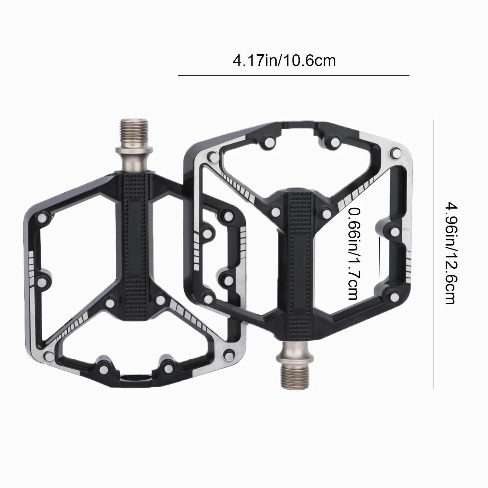 Pedales de bicicleta de carretera, ligeros rodamientos de DU, pedales anchos especialmente para bicicletas de montaña, para ciclismo, al aire libre, viajes, senderismo, entrenamiento, entrenador de