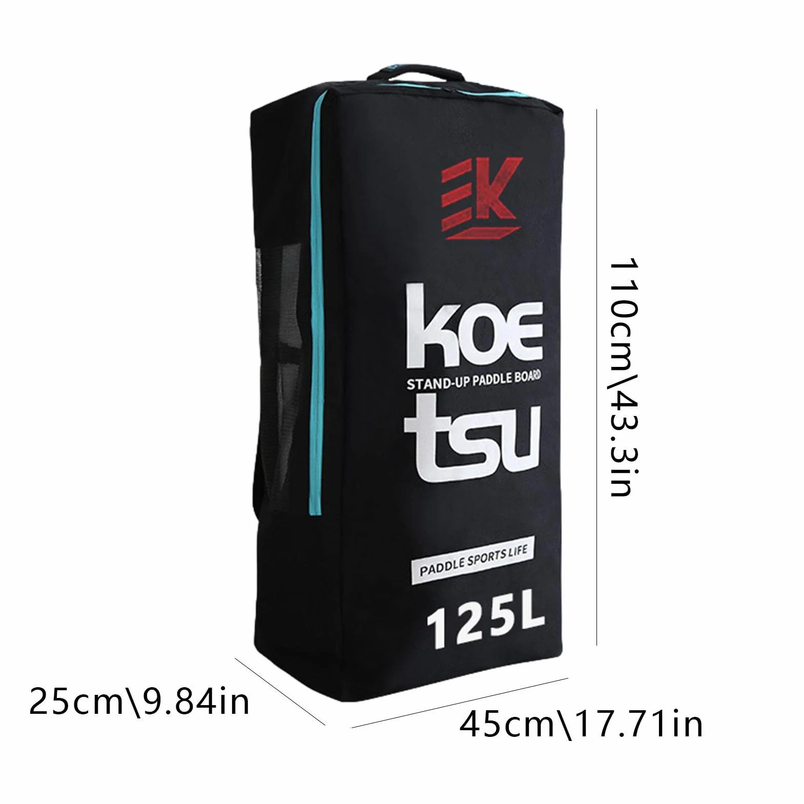 Mochila Paddleboard, Capacidad 125L Bolsa Hinchable para Tabla Paddle Surf Mochila Viaje con Funda Acolchada Espuma, 110×45×25cm