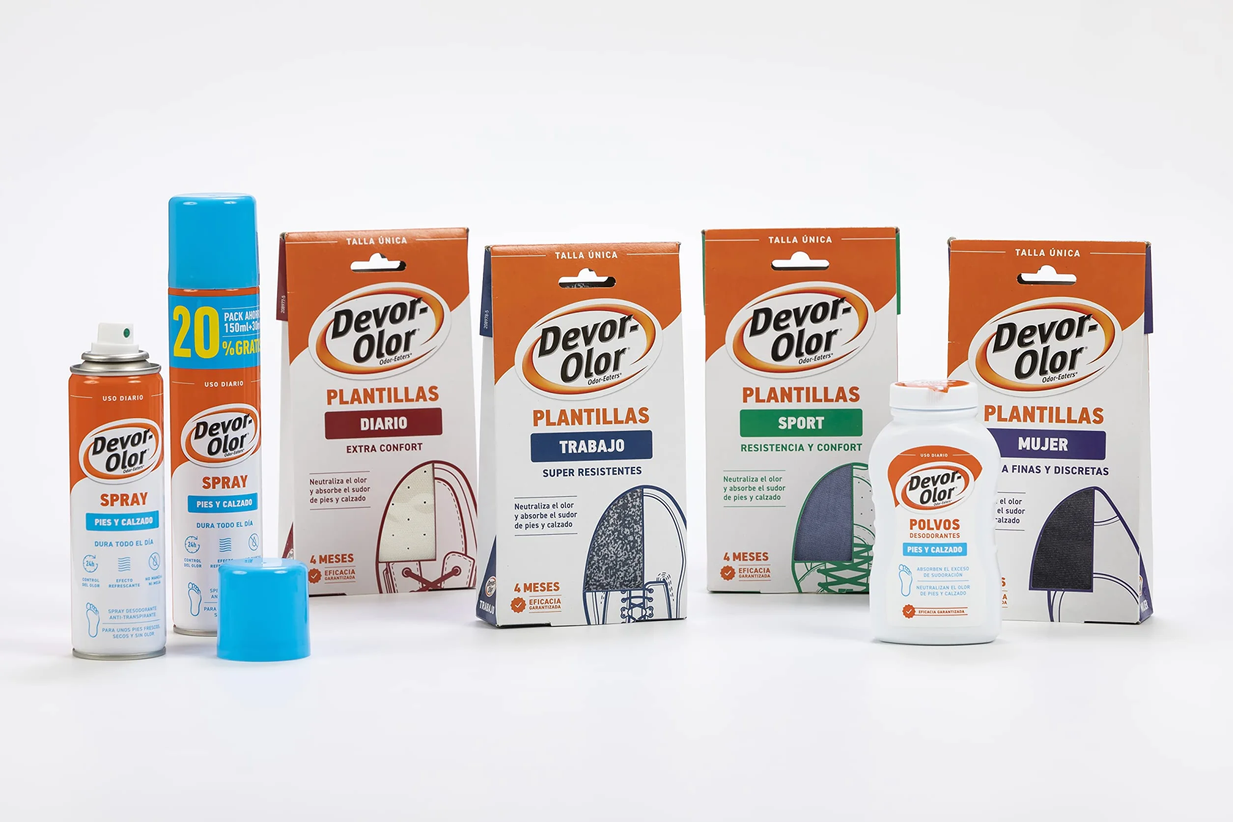 Devor-Olor Desodorante Antitranspirante para Pies 180 ml +20% Protección Superior