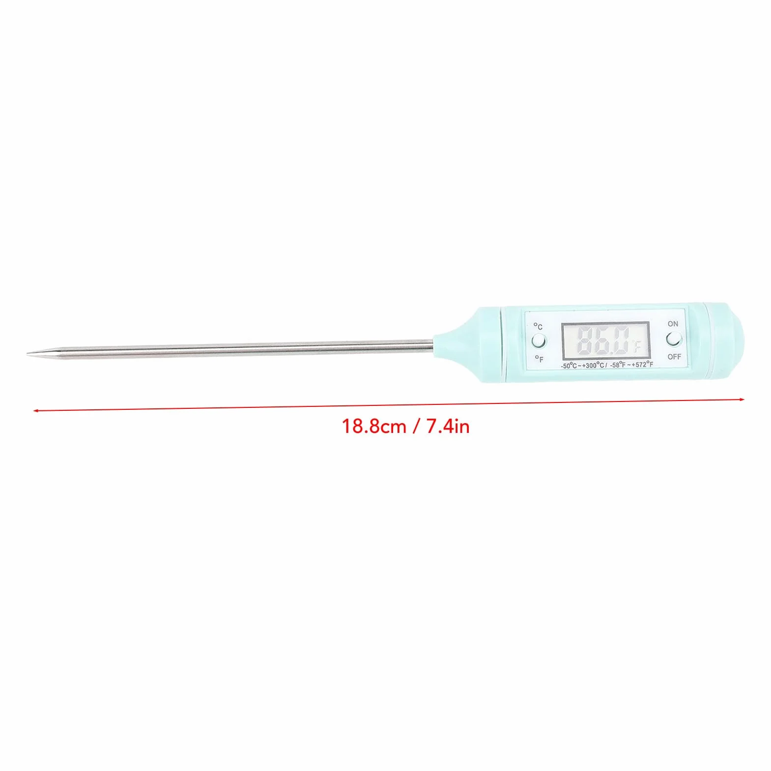 SIXRUN Termómetro para Biberón Electrónico con Sonda Larga de Acero Inoxidable 304, -50°C a 300°C, Portátil