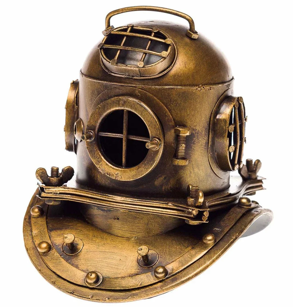 aubaho Casco de Buceo immersione subacquea Metal decoración 18cm Maritim Campana