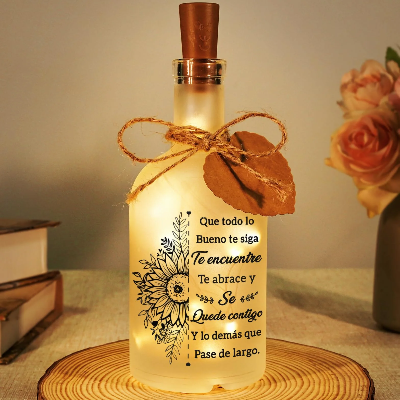 Lámpara de Botella Regalos Navidad Originales para Mujer, Regalo de Reyes Mujer Cumpleaños