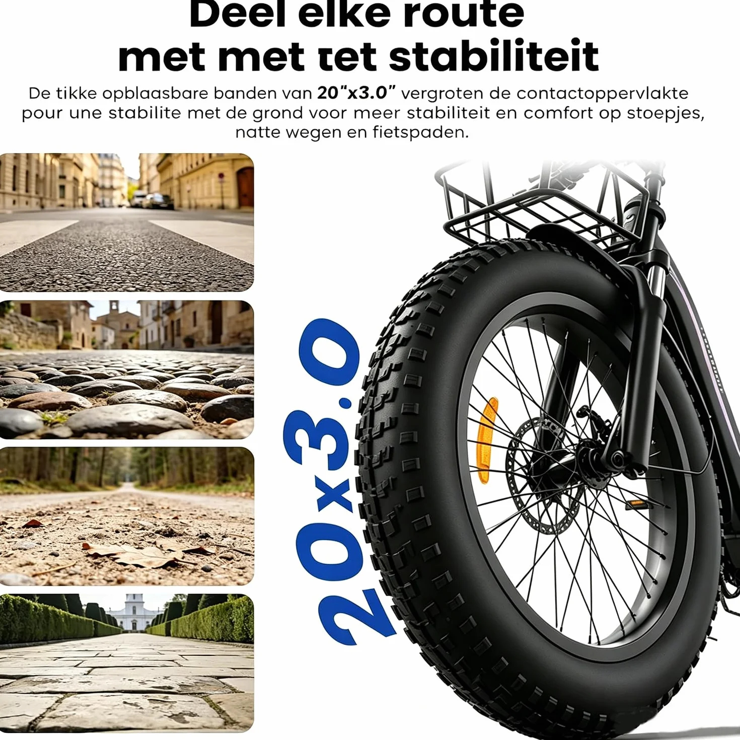 Bici Eléctrica para Adultos, 250W Bicicleta Eléctrica Plegable con 36V 13AH Batería Extraíble, Velocidad 25KM/H y Alcance 100KM, 20“ * 3.0” Fat Tyre E-Bikes para Viajeros Urbanos