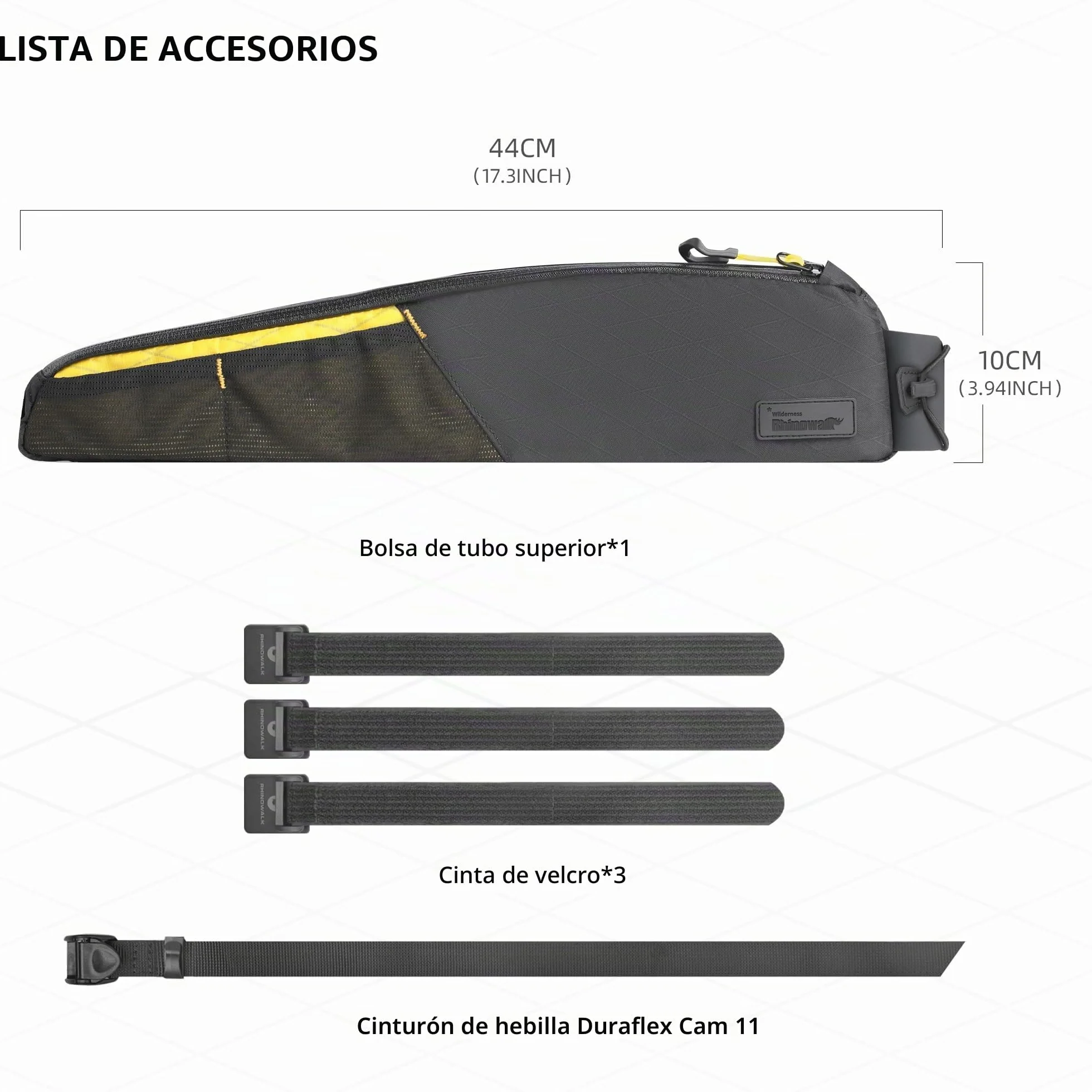 Rhinowalk Bolsa para Tubo Superior de Bicicleta, Impermeable, Accesorio Profesional para Montaña y Carretera (Versión Ampliada), 2,1 L
