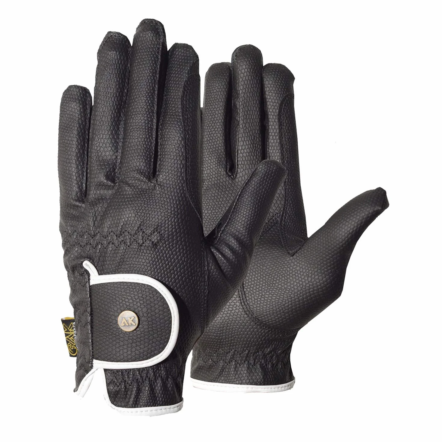 AK - Guantes de equitación con agarre sintético para todas las estaciones, guantes ecuestres unisex