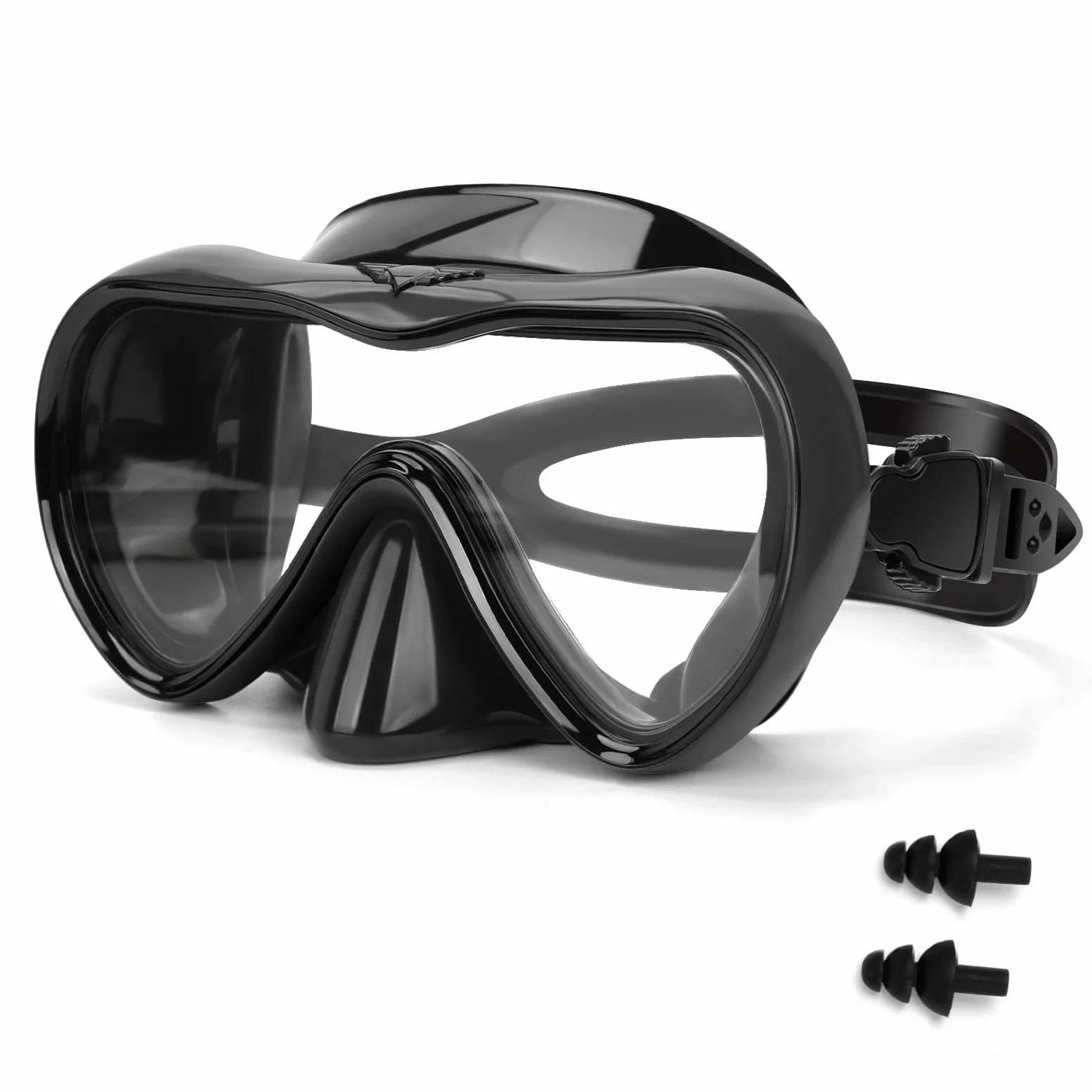 Gafas de natación, gafas de buceo antivaho con cubierta para la nariz, máscara de buceo de silicona antifugas para adultos, máscara de natación de vidrio templado HD de 180 grados para esnórquel con
