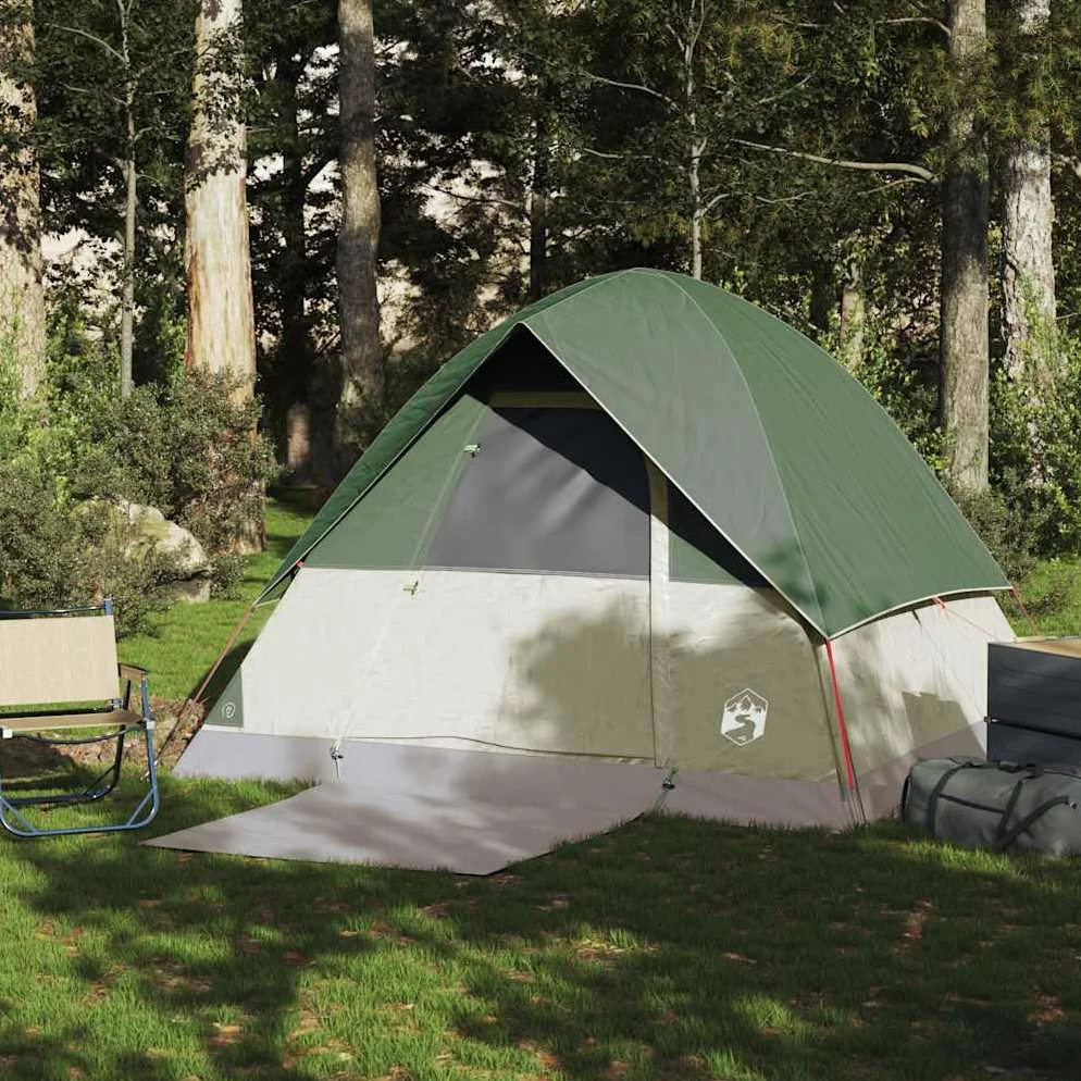 Tienda de campaña domo para personas, verde, T-poliéster impermeable con revestimiento de PU, xx cm, carpa exterior ligera para aventuras
