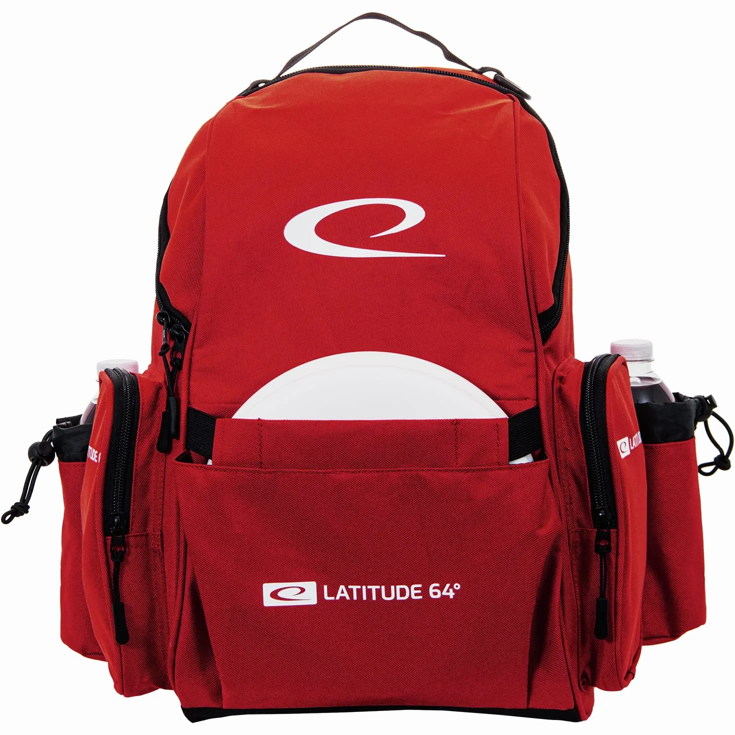 Latitude 64 Swift Disc - Mochila de golf | Bolsa ligera para frisbee con almacenamiento de más de 15 discos | Duradero y elegante (rojo salvo)