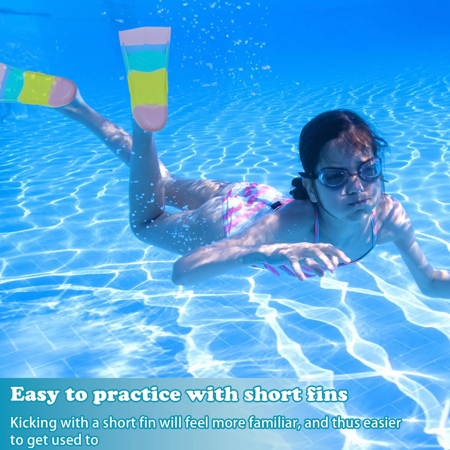 Aletas de natación para niños, 100% silicona, aletas de entrenamiento, aletas de natación para niños y adultos, entrenamiento de agua abierta, snorkeling
