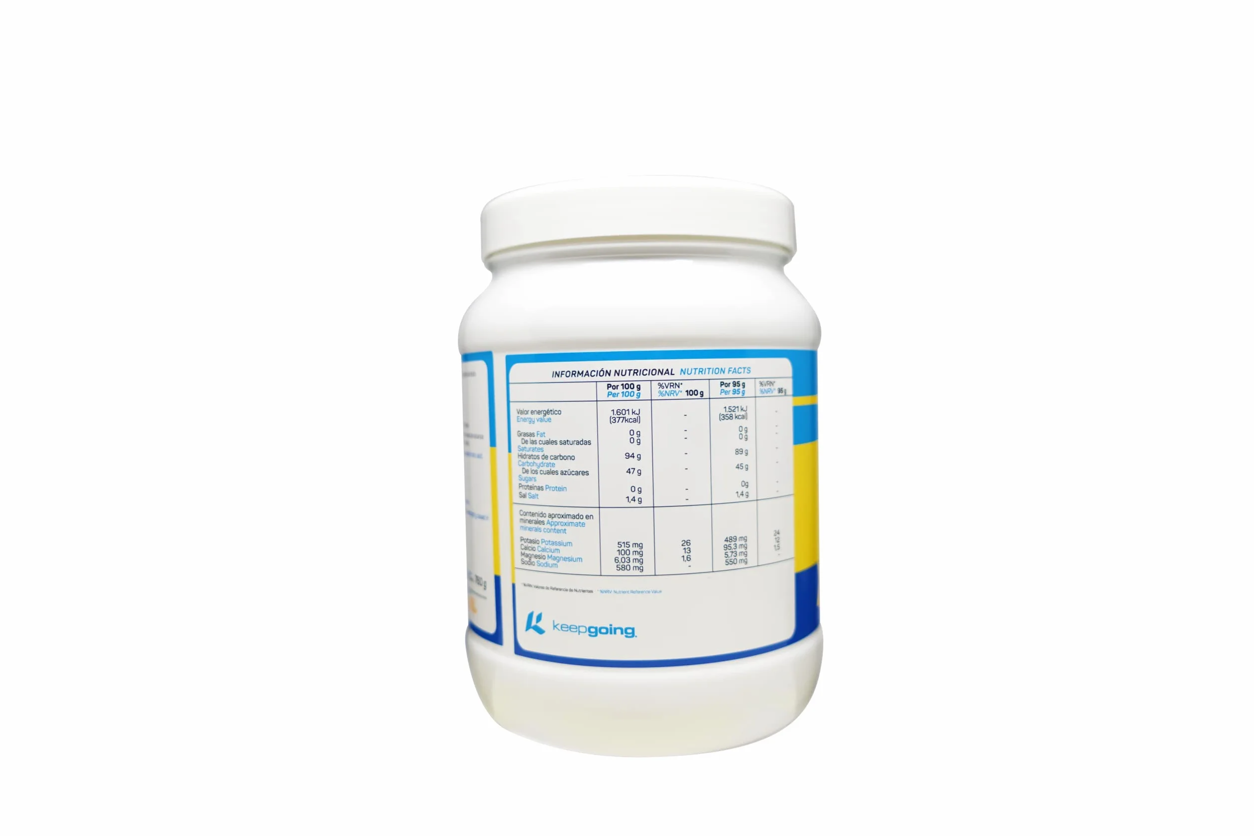 Keepgoing EnergyPro Drink Bebida Energética Premium en Polvo Sabor Neutro 760g Maltodextrina Fructosa