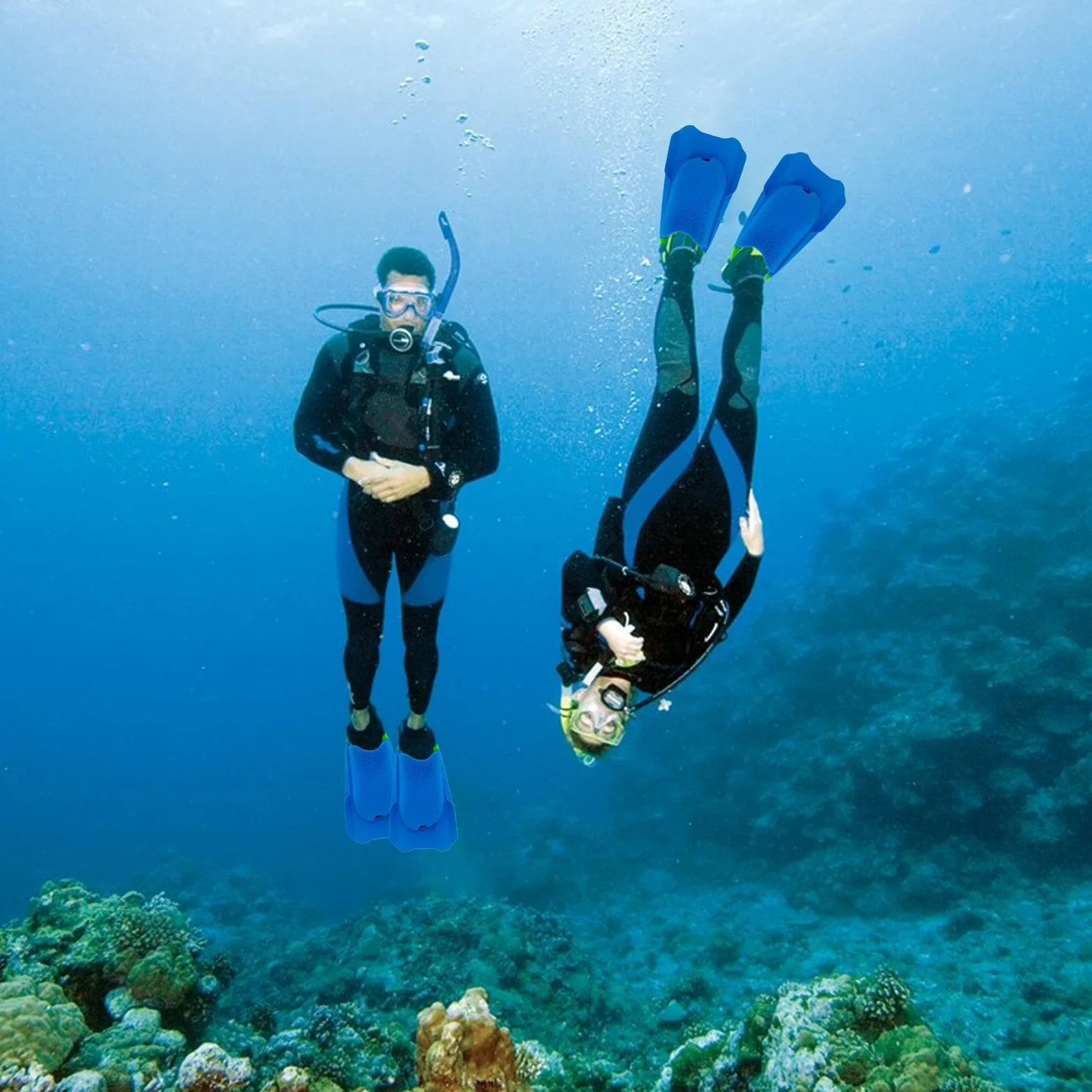 Aletas De Natación | Aletas De Silicona Corto Y Portátil,Aletas De Buceo Ligero Para Buceo,Adecuado Para Hombres Y Mujeres Para Uso En Piscina, En Mar, Buceo, Buceo, Natación Y Entrenamiento