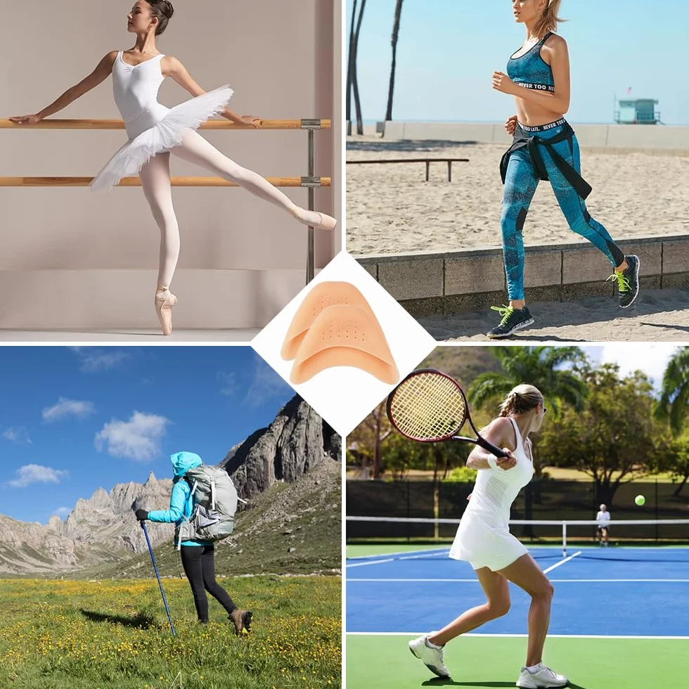 Protectores Dedos Pies Silicona, Caps Ballet Pointe Suave, Protector Dedo Ballet, Pares Silicona