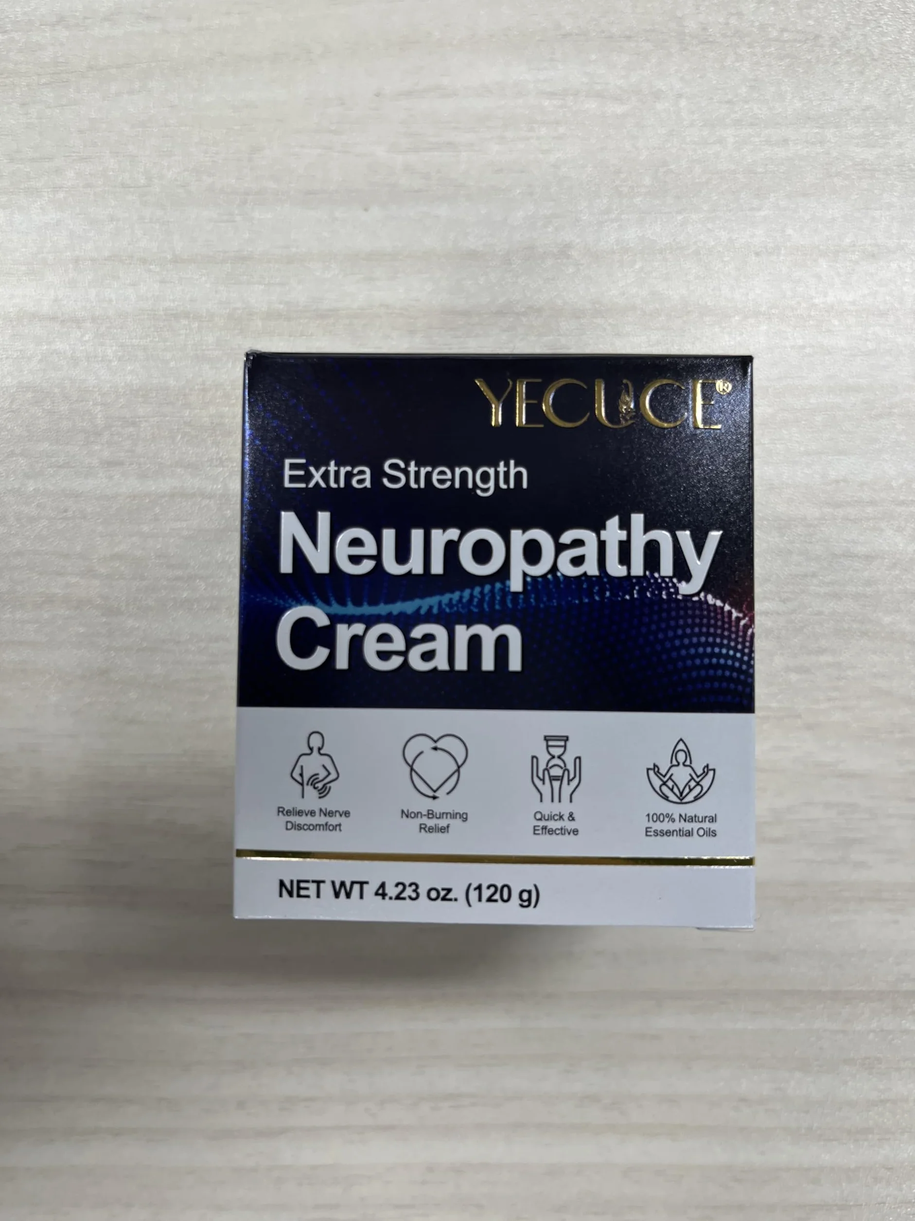 Crema extrafuerte para aliviar la neuropatía 120 g pies manos piernas espalda jengibre
