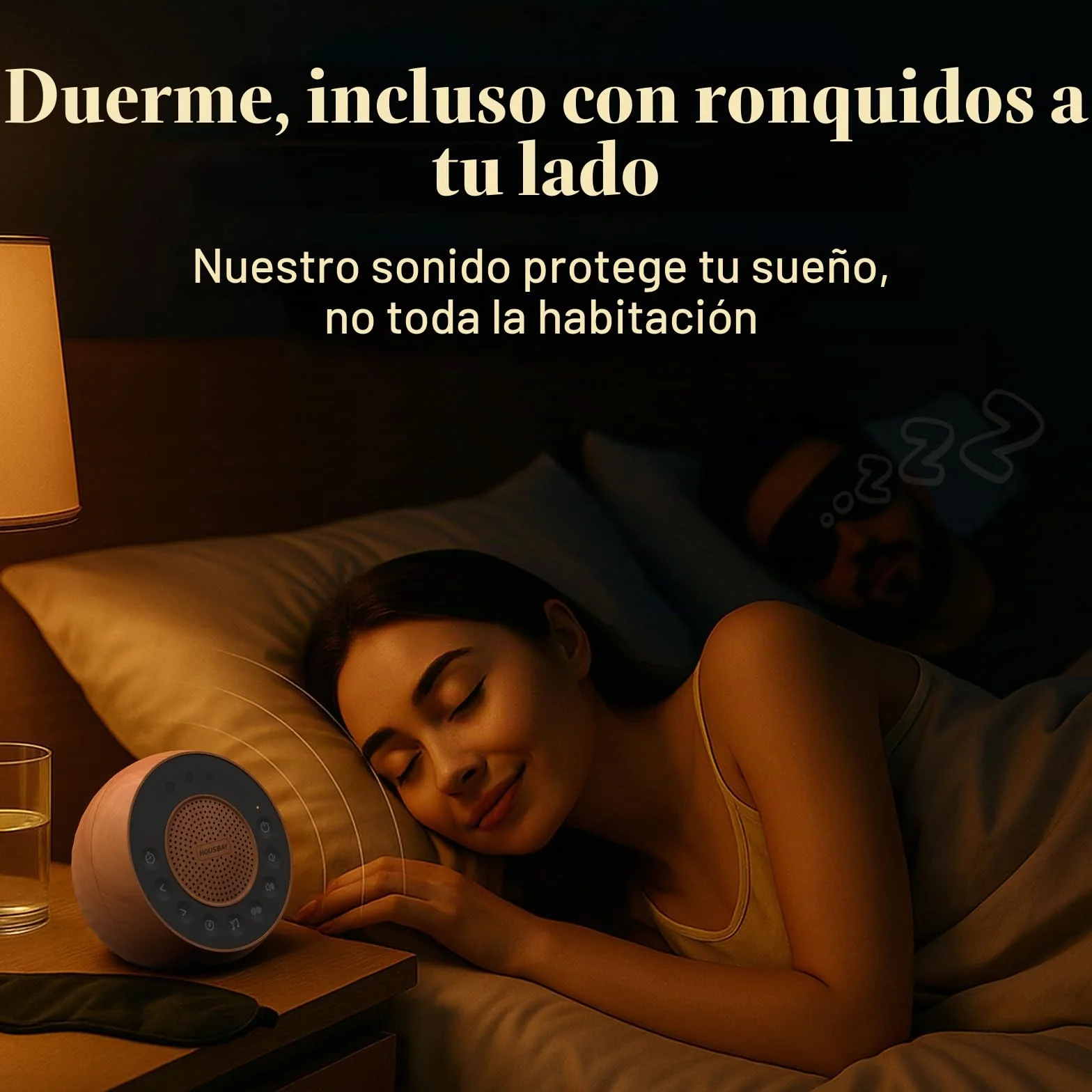 Housbay Máquina de Ruido Blanco 35 Sonidos Naturales para Dormir con Temporizador Diseño Madera