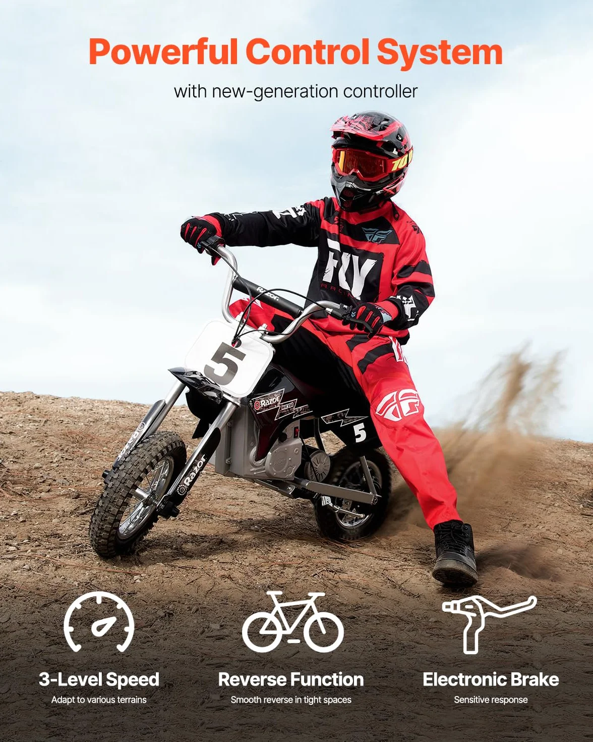 VEVOR Kit de Motor Eléctrico sin Escobillas de CC 2000 W 48 V 4300 RPM con Controlador de Velocidad
