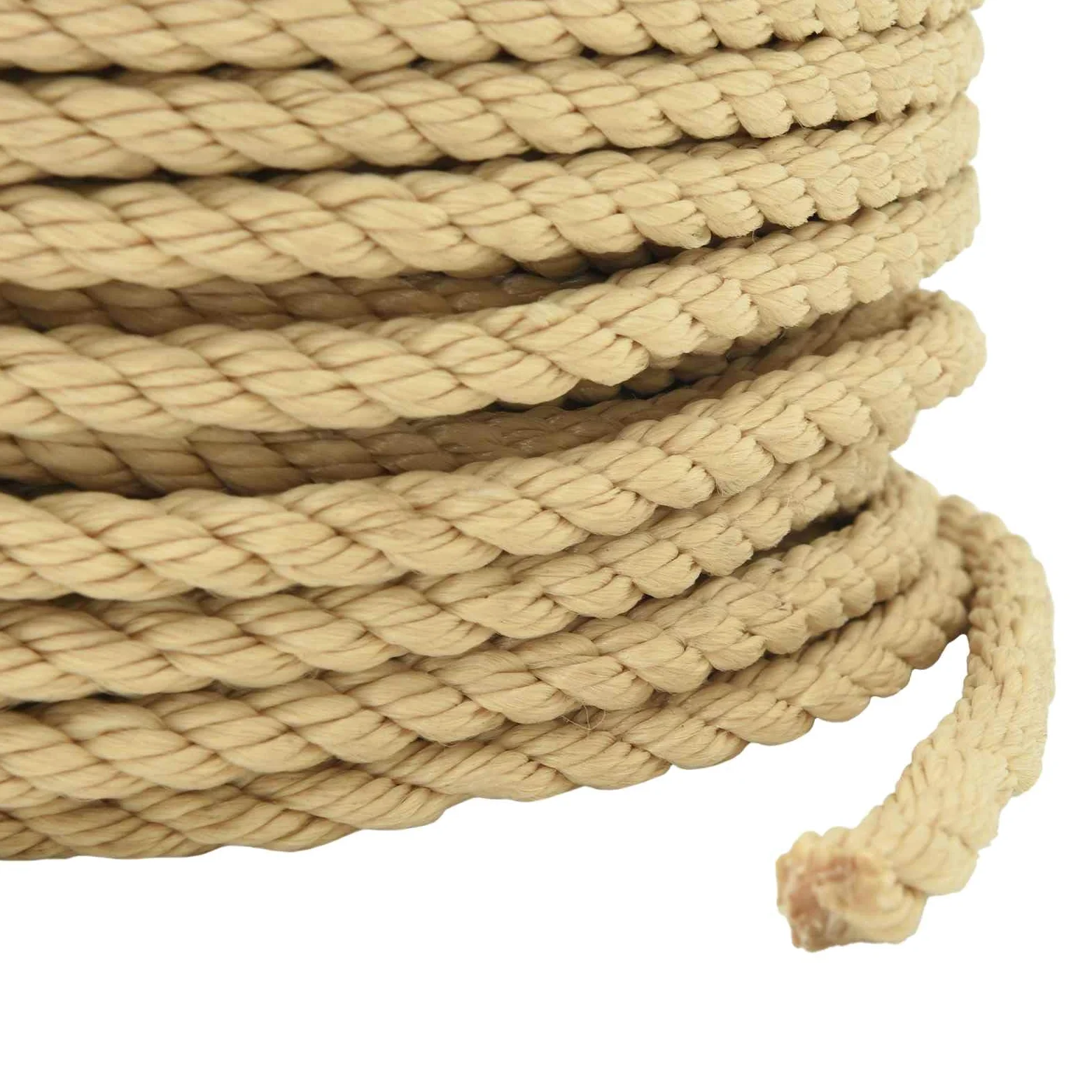 Cuerda de polipropileno natural, 8 mm, 100 m, flexible, resistente a la intemperie, resistente a los rayos UV, versátil para barco, camping, jardín, taller, artesanía, transporte, seguridad
