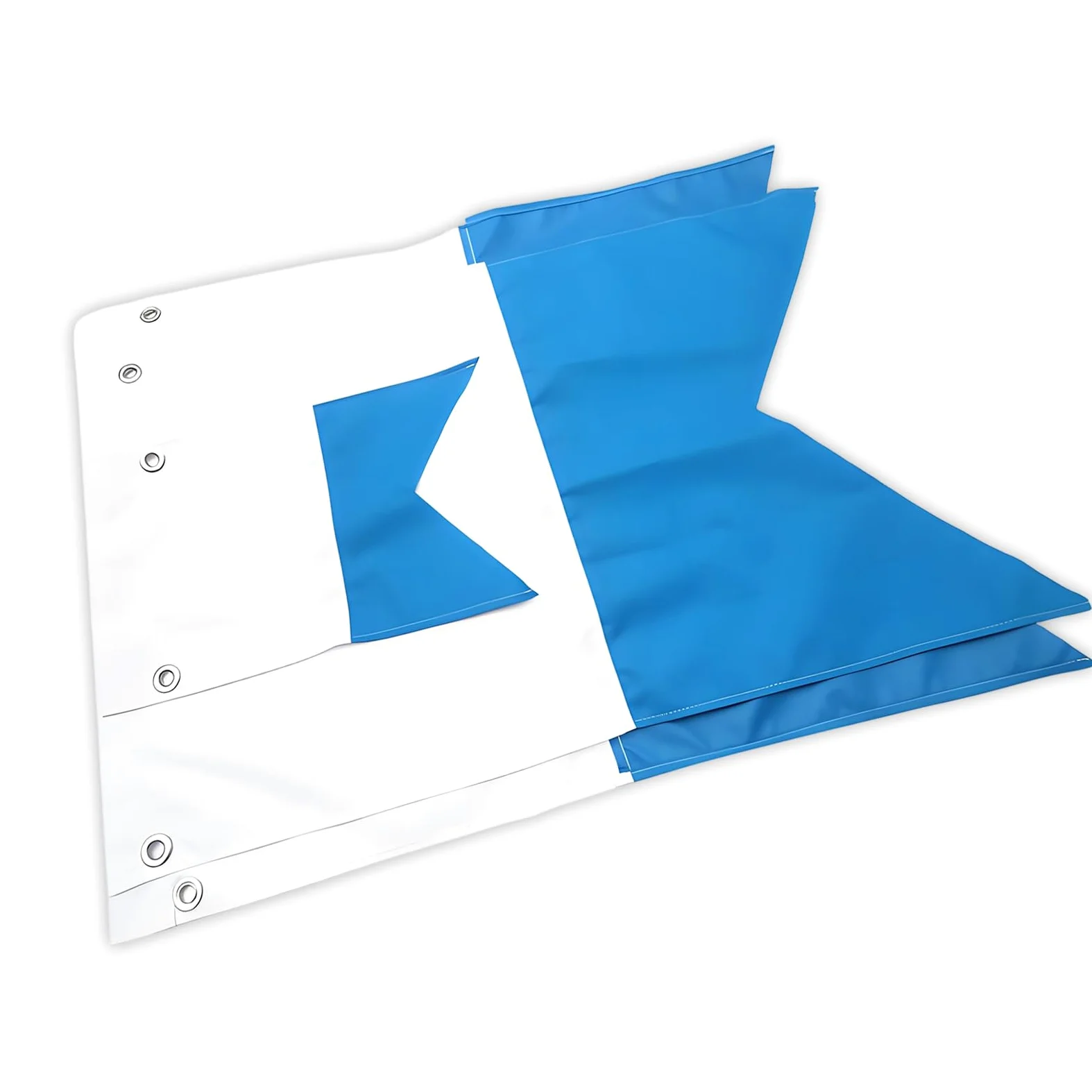 Generisch Set de banderas flotantes de buceo, 35 x 25 cm, 75 x 60 cm, 80 x 50 cm, tamaño azul y blanco, para actividades marinas y seguridad en la piscina, bandera de seguridad para snorkel