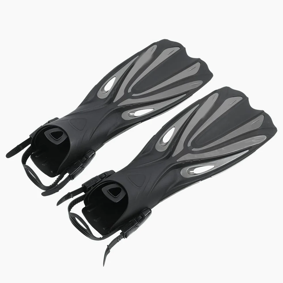 RiToEasysports Aletas de Natación Aletas Suaves Ajustables para Buceo y Snorkel, Material Ligero PP+TPR, Tamaño S/M, Rojo