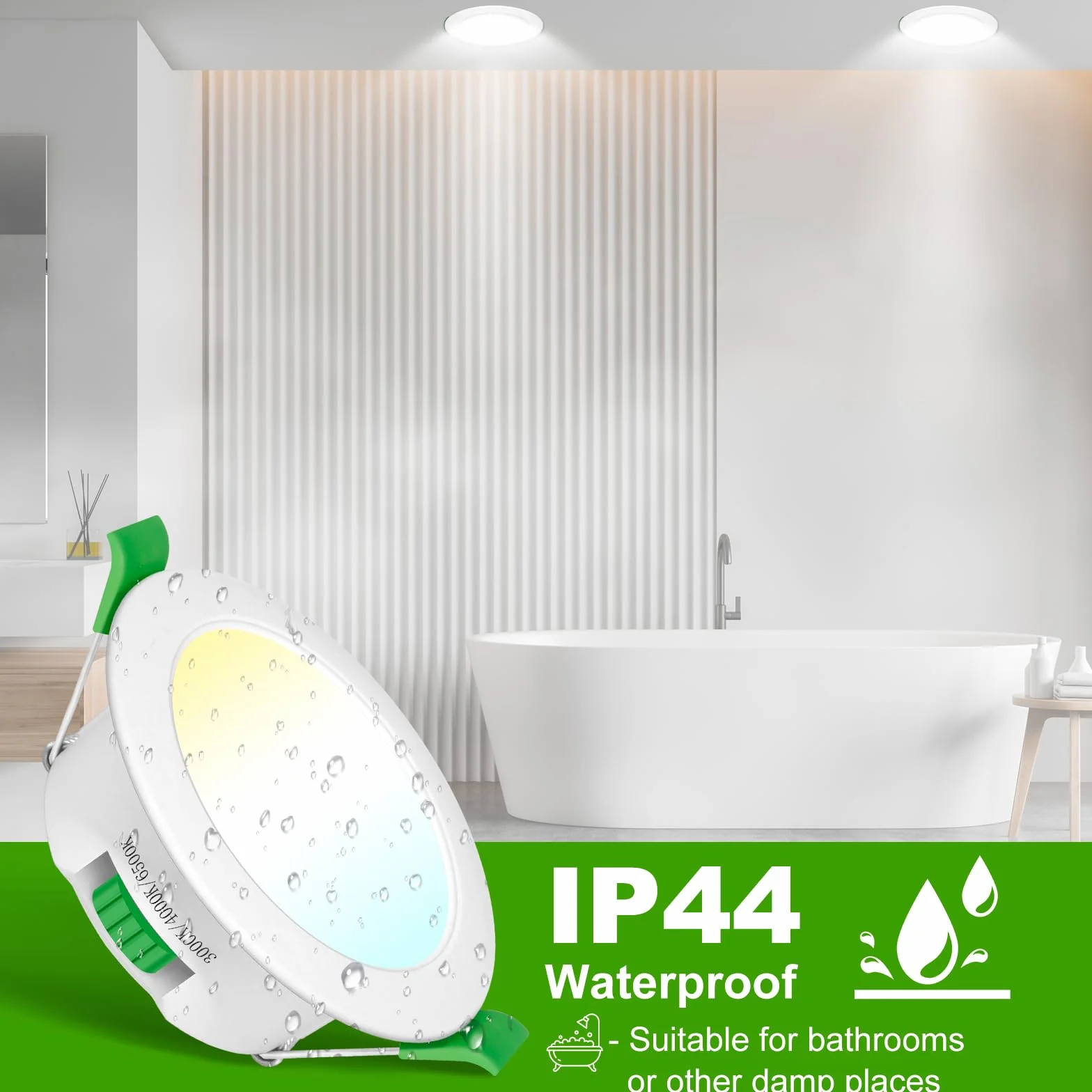 Focos LED Interior Techo 230V 7W Ø 65-75 mm IP44 Regulables Downlight Led Empotrable Blanco 3000K 4000K 6500K 6er