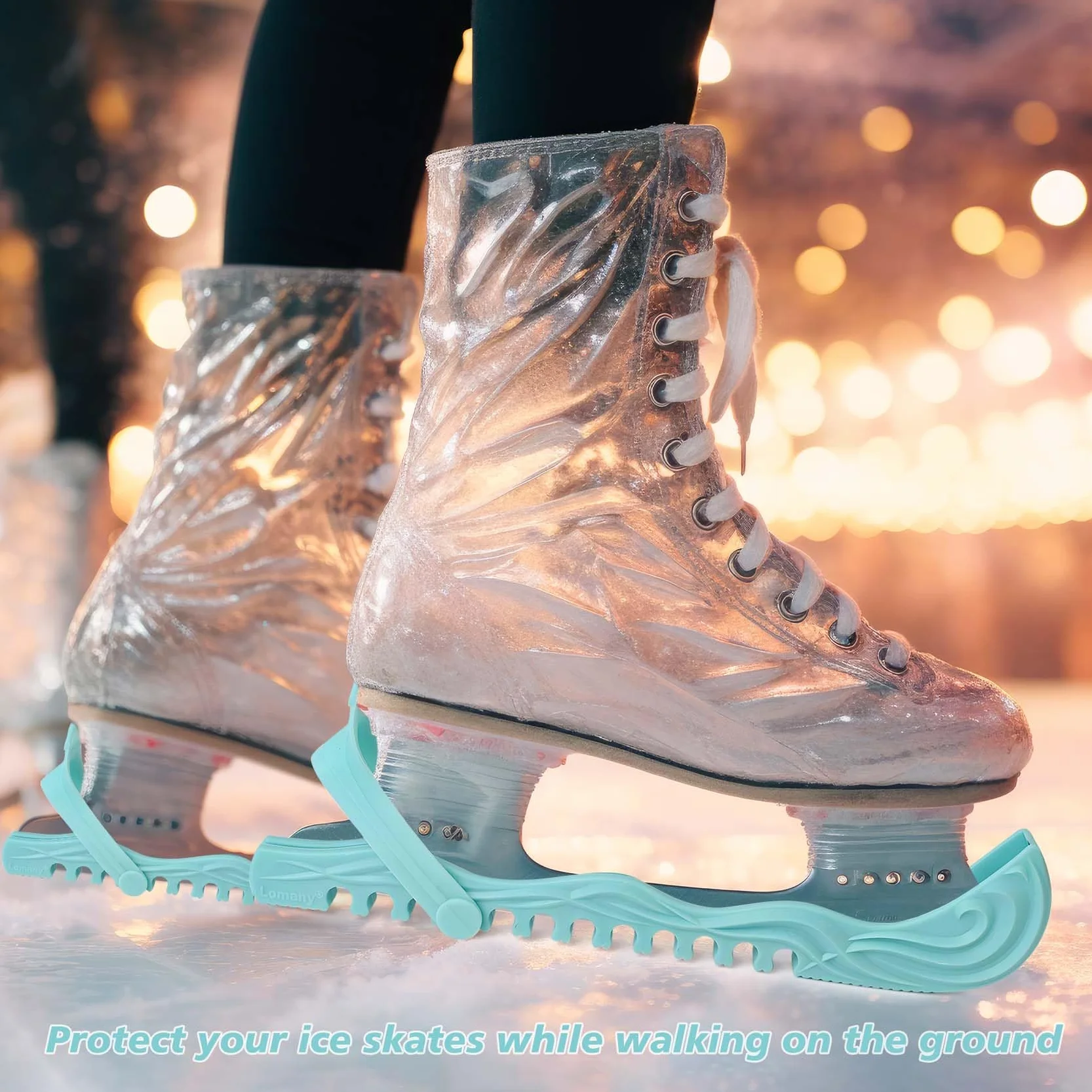 Lnrkai Protectores de Patinaje sobre Hielo, Cubiertas de Cuchillas de Patinaje sobre Hielo, Protectores de Patines Ajustables para Patinaje sobre Hielo, Accesorios para Patines artísticos
