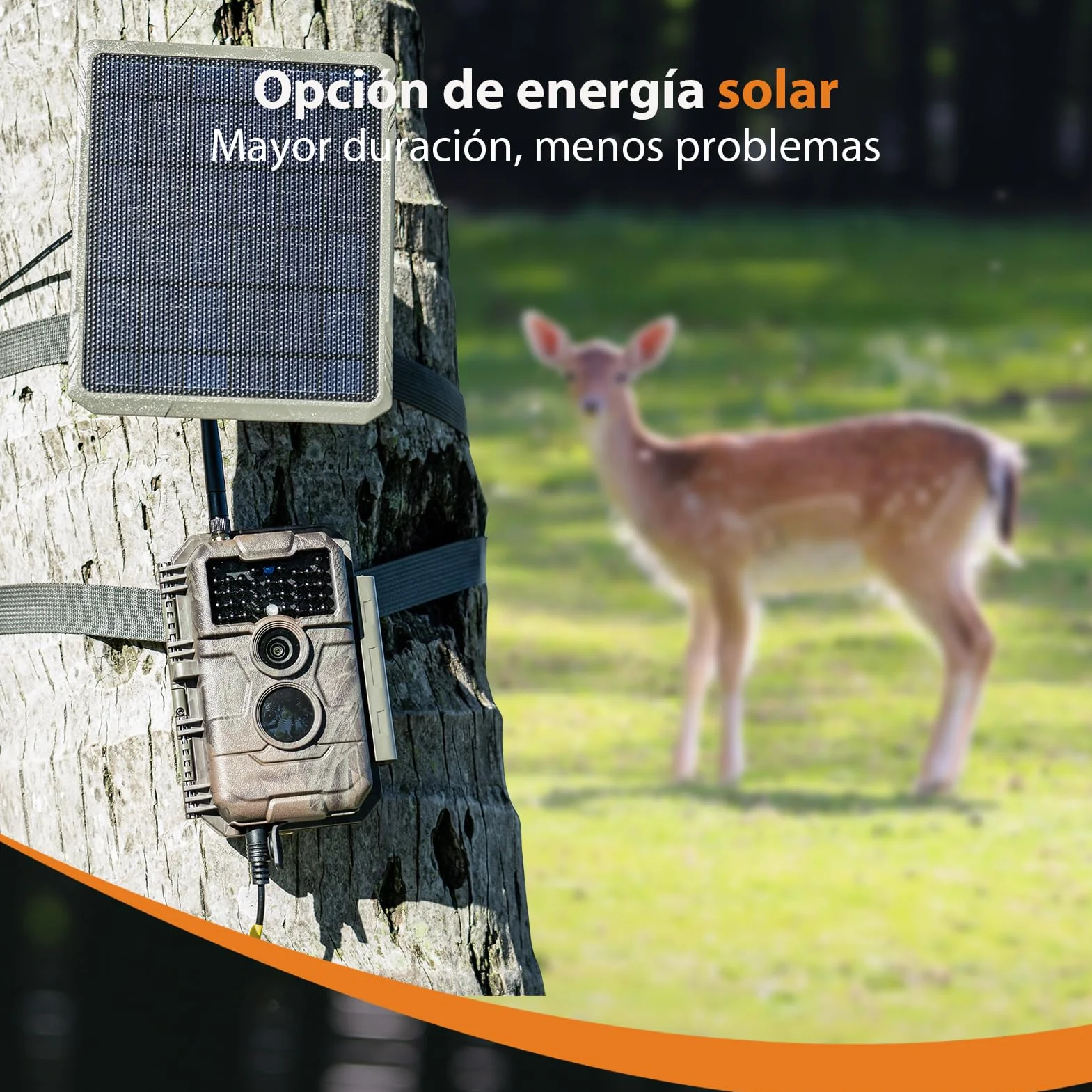GardePro E6 Câmaras de Caça WiFi con Antena y App 48MP 1296P H.264 Vidéo, Camara Fototrampeo con Alcance de Visión Nocturna de 25m y Amplio Campo de Visión de 110°