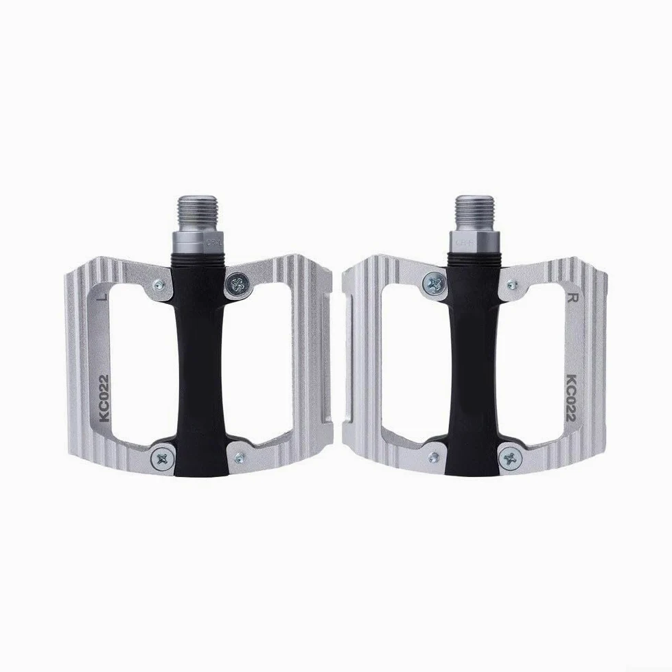 Pedales de bicicleta de montaña, aleación de aluminio CNC con cuerpo de fibra de nailon, pedales planos antideslizantes de doble rodamiento para ciclismo MTB