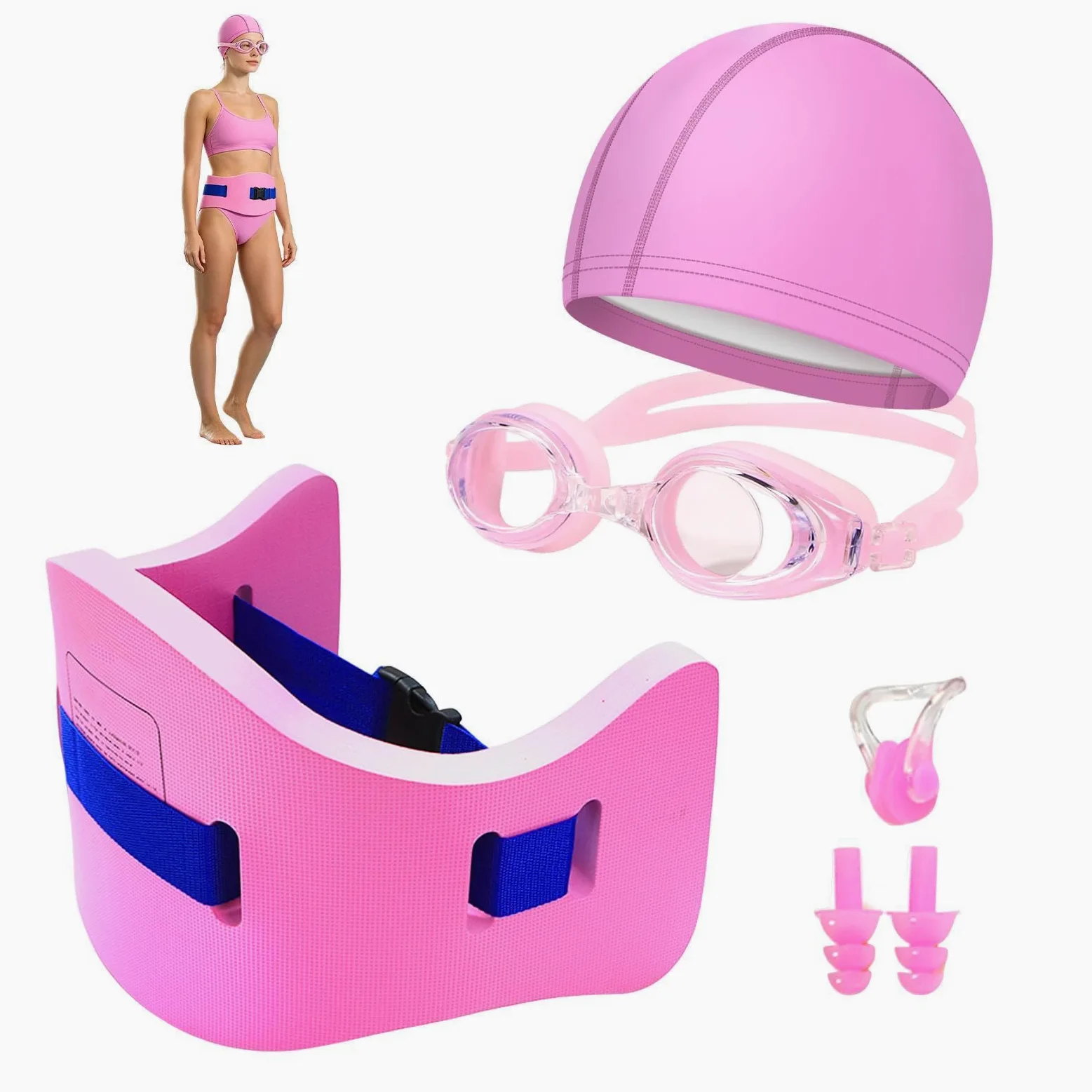 Cinturón de natación ajustable – Entrenador | Equipo de entrenamiento de natación para aeróbic acuático Buceo Snorkel Entrenamiento ejercicio lago río verano