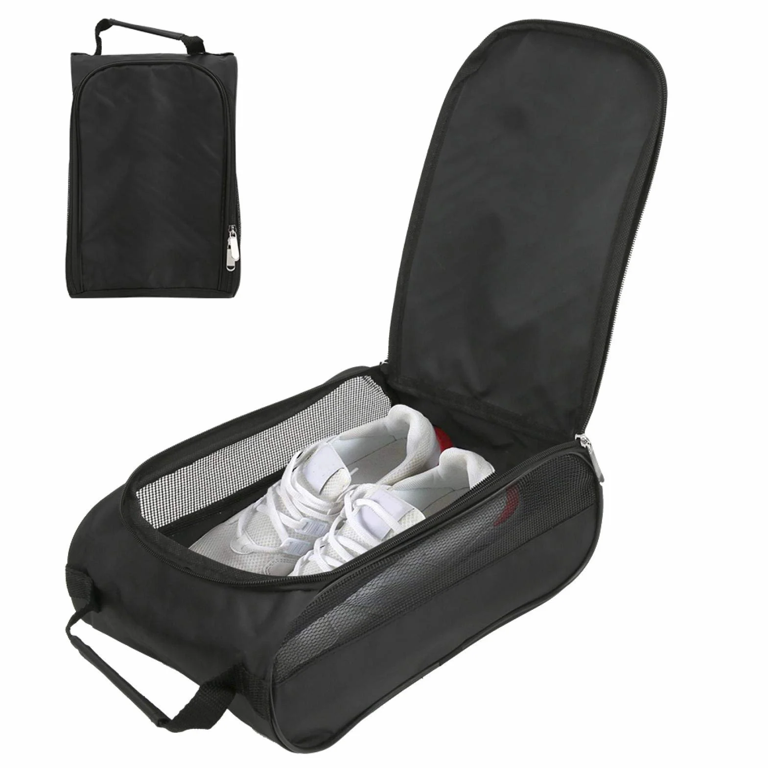Bolsa de Zapatos de Golf Bolsa de Ropa Ligera Y Duradera de Nylon Transpirable para Zapatos de Golf con Asa