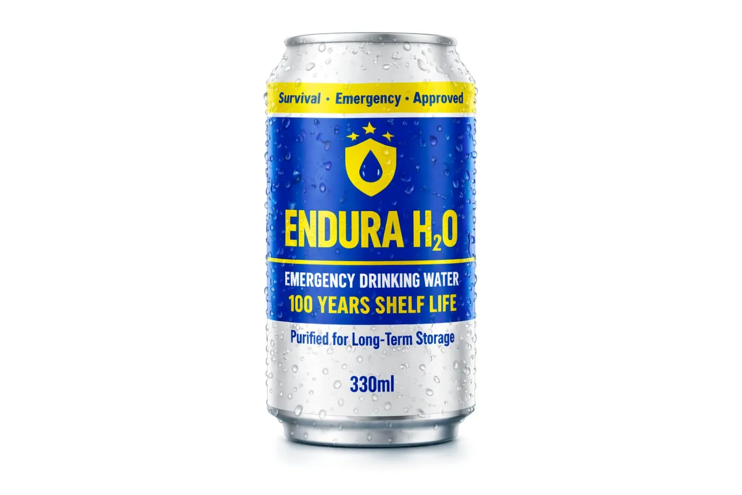 Agua Potable de Emergencia en Latas – Pack de 24 | Conservación hasta 100 años – Endura
